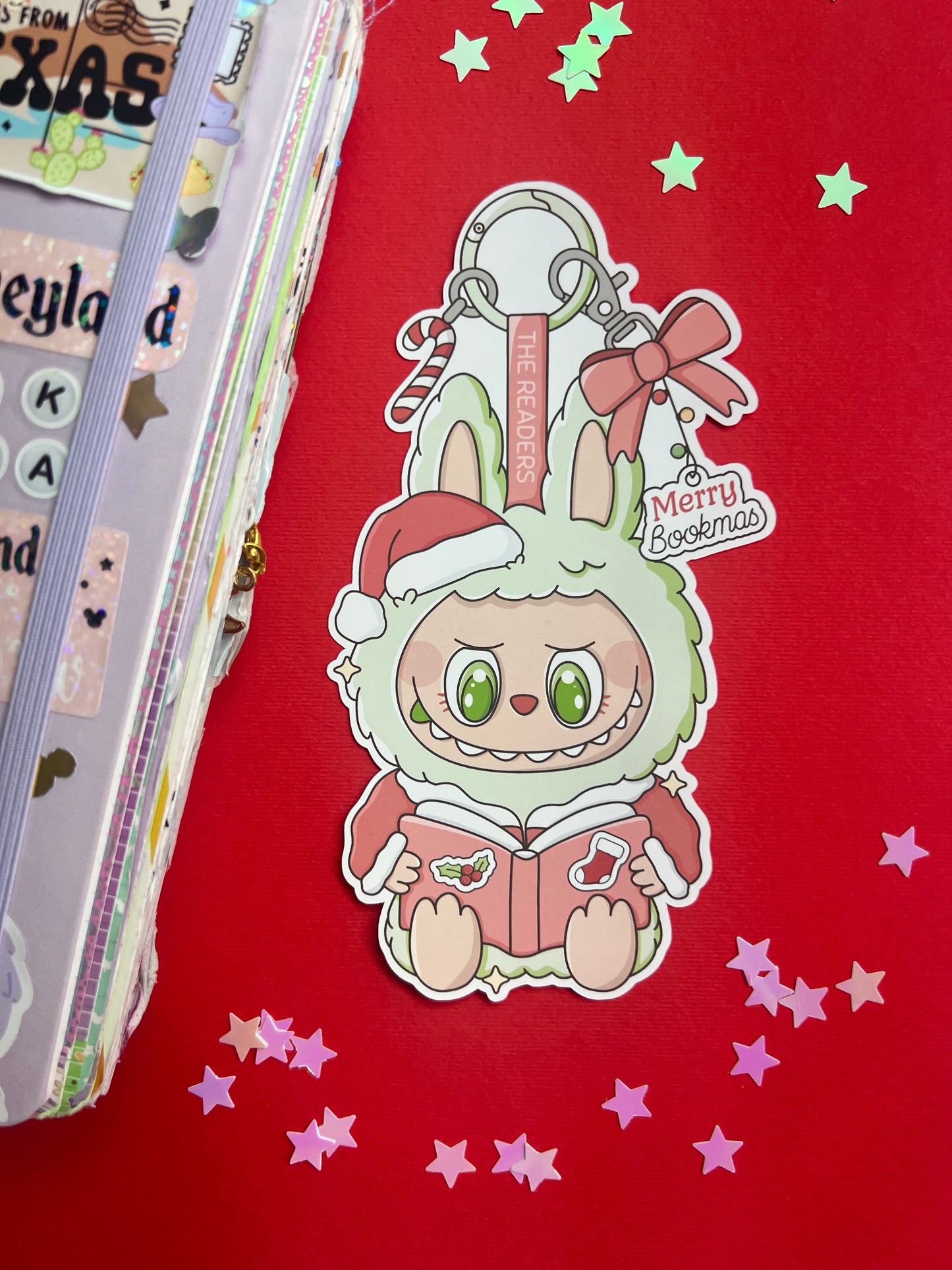 Christmas Reading Trinket / XL Sticker Die Cut