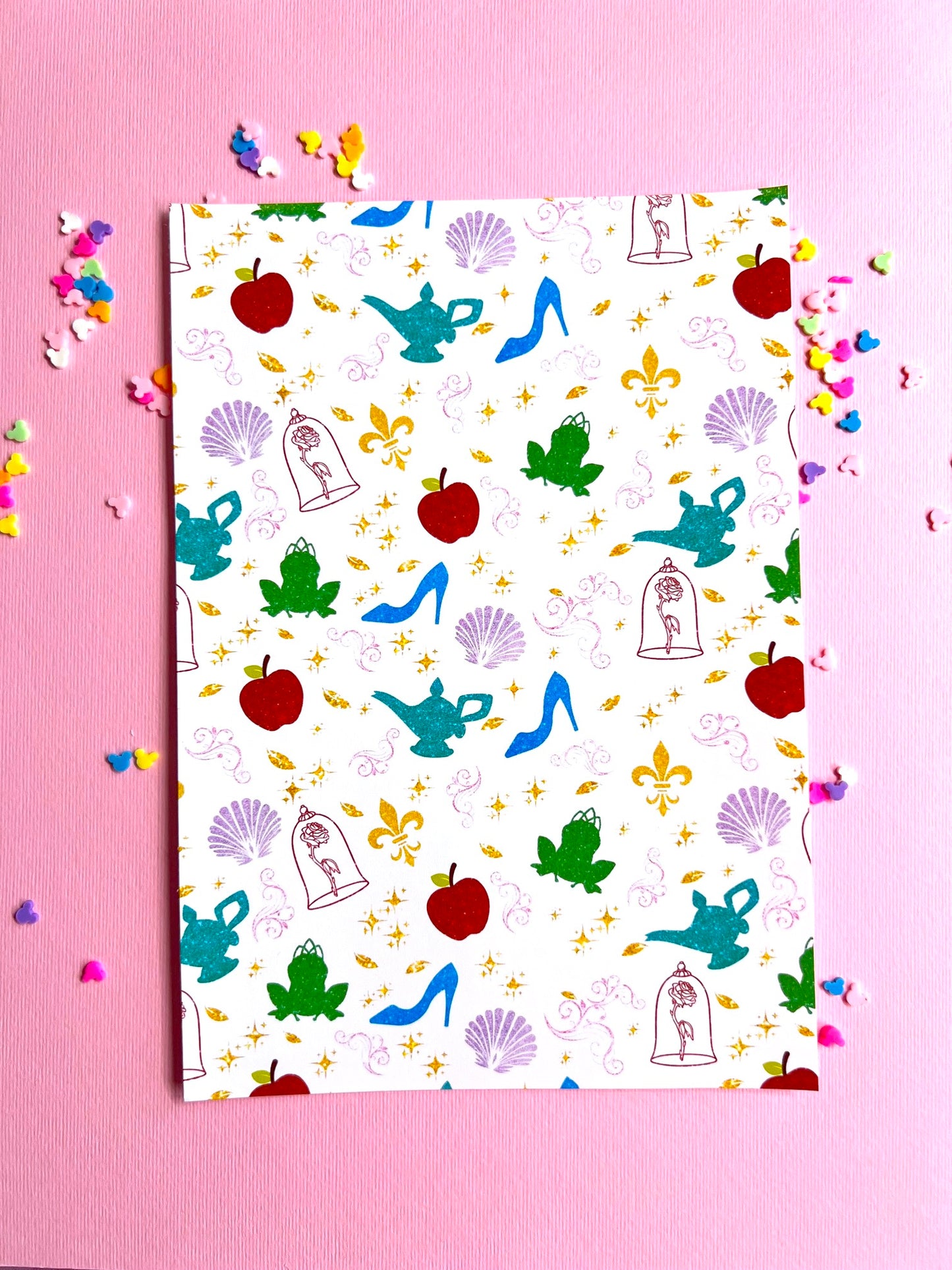 Princess Icons FULL PAGE Sticker Paper (6x9)