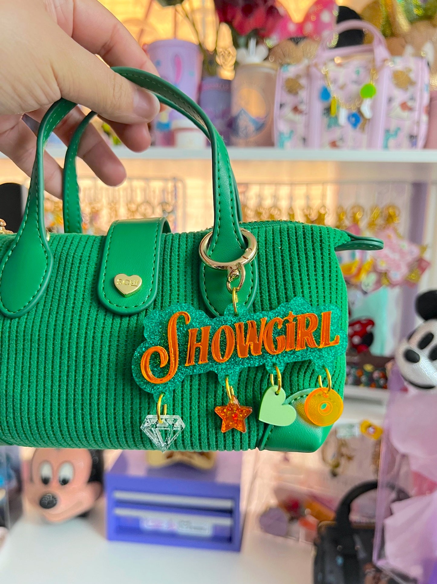 Showgirl Bag Charm / Keychain with Dangles (LIMITED)