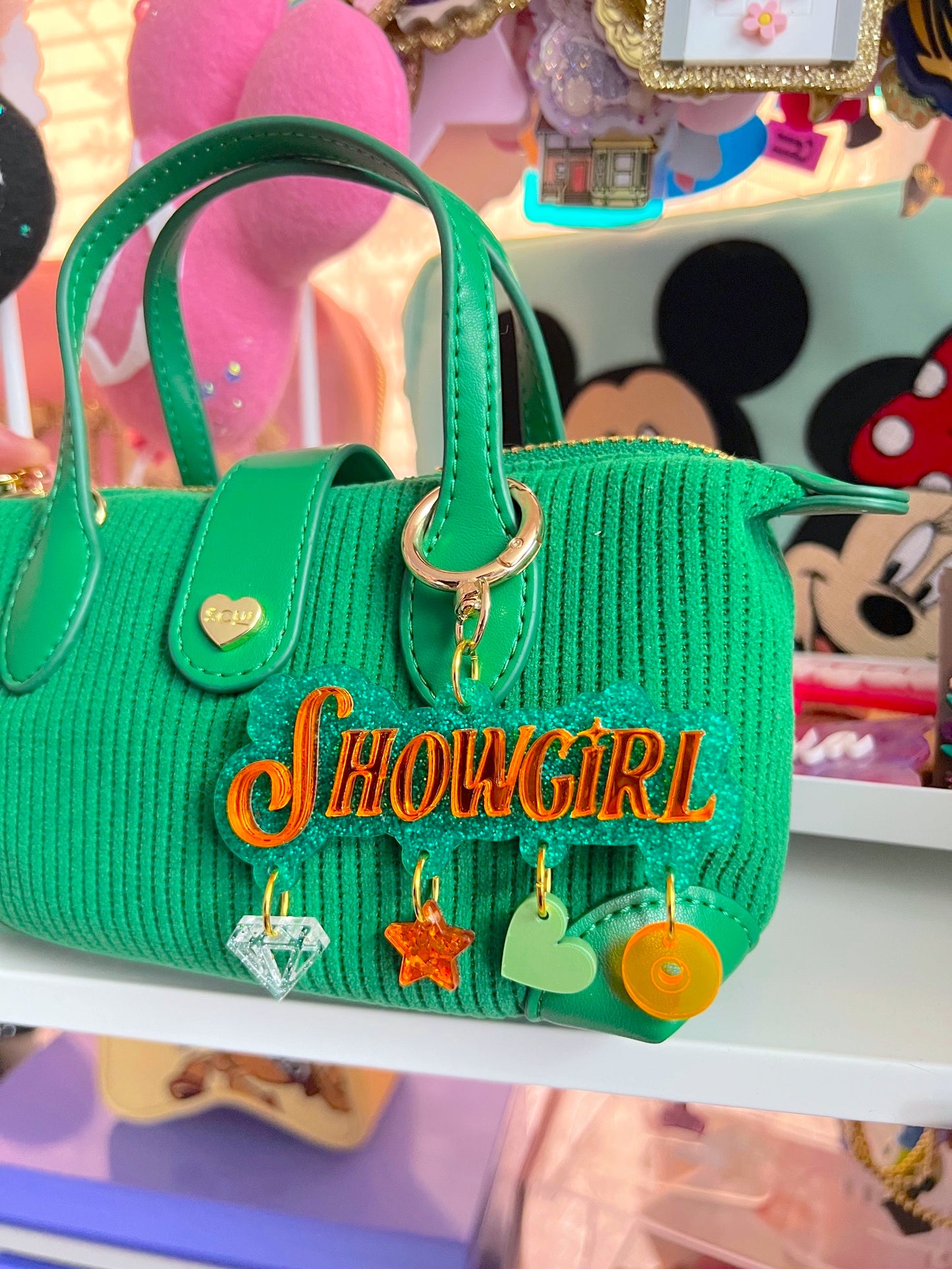 Showgirl Bag Charm / Keychain with Dangles (LIMITED)