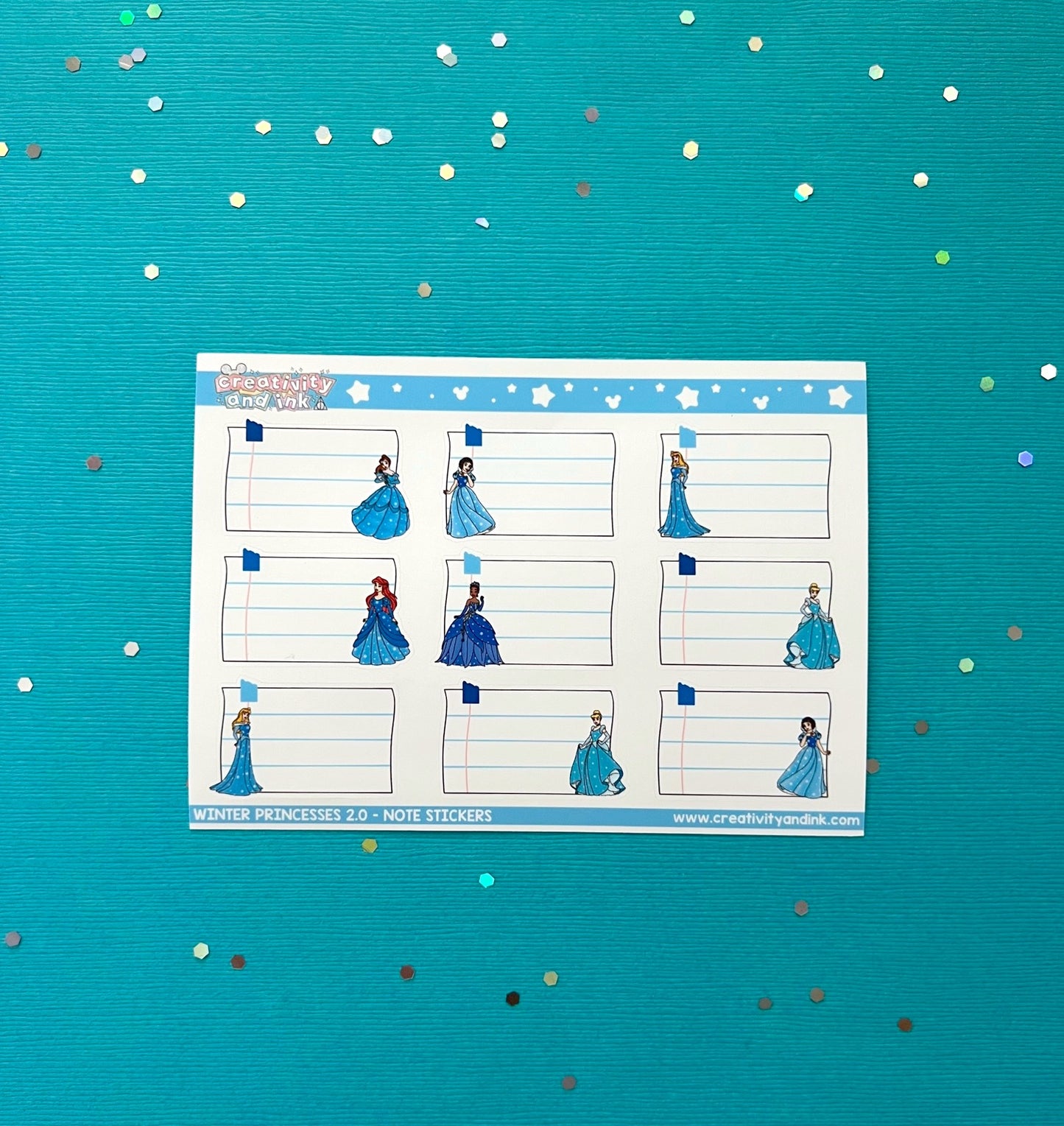 Winter Princesses / Notes Stickers