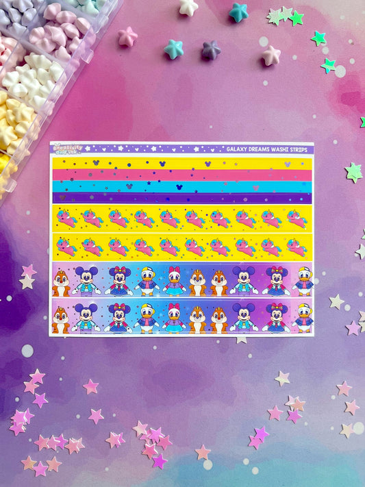 Galaxy Dreams / Purple Holographic Foil Washi Strips