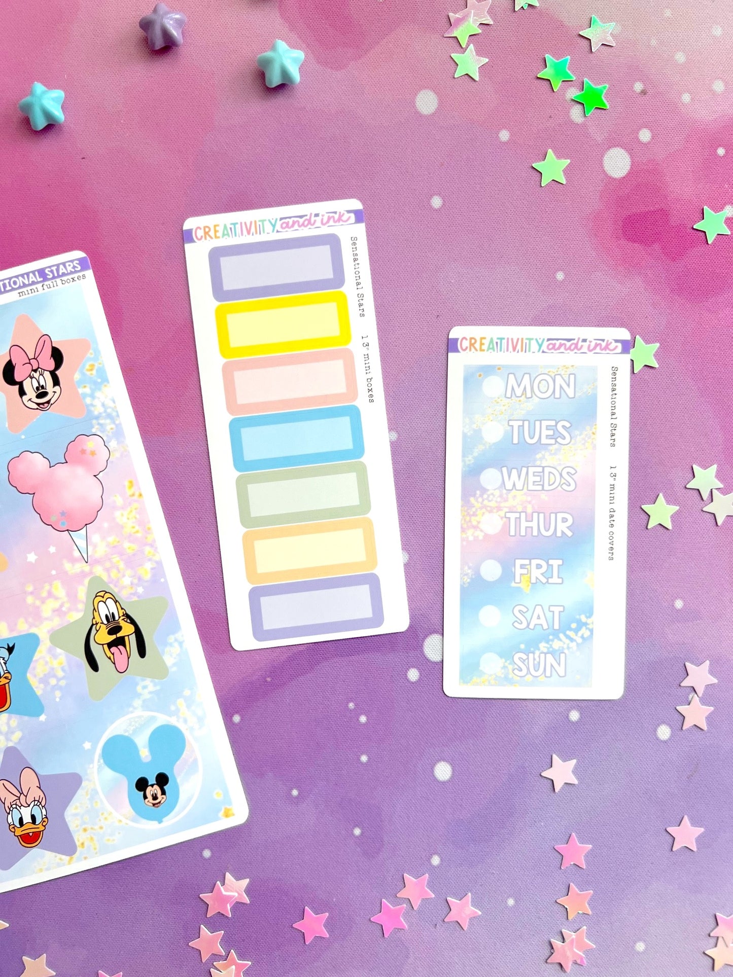 Sensational Stars / Mini Boxes - Sheets (1.3" SIZE)