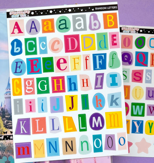 Ransom Letters Alphabet Stickers