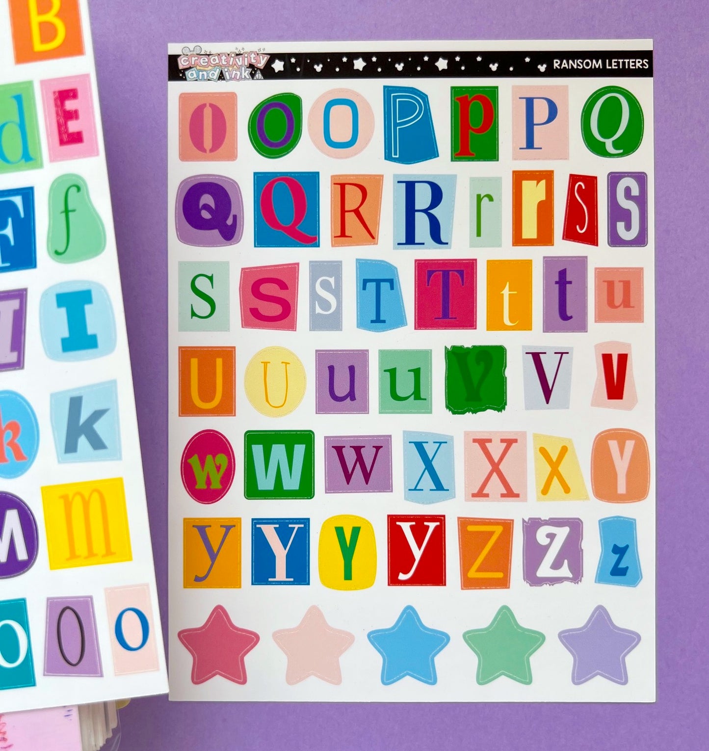 Ransom Letters Alphabet Stickers