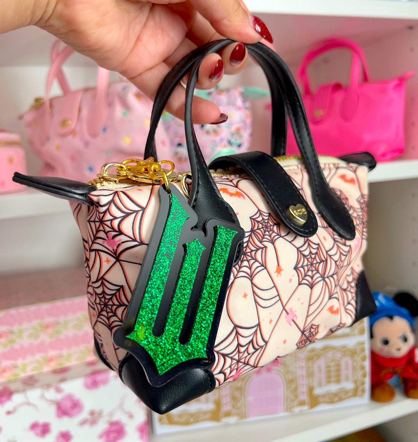 W Letter Bag Charm / Keychain