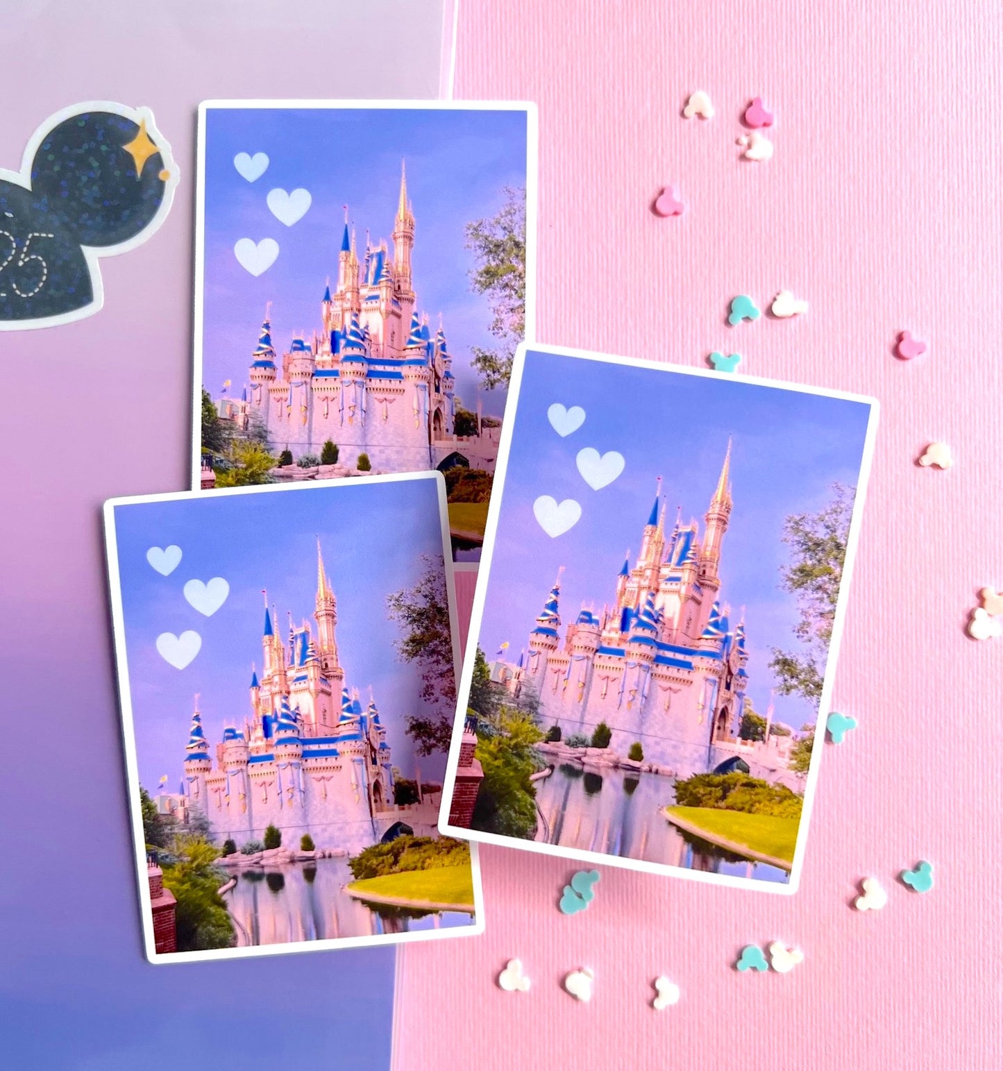 Valentines / Castle Photo Die Cut Sticker