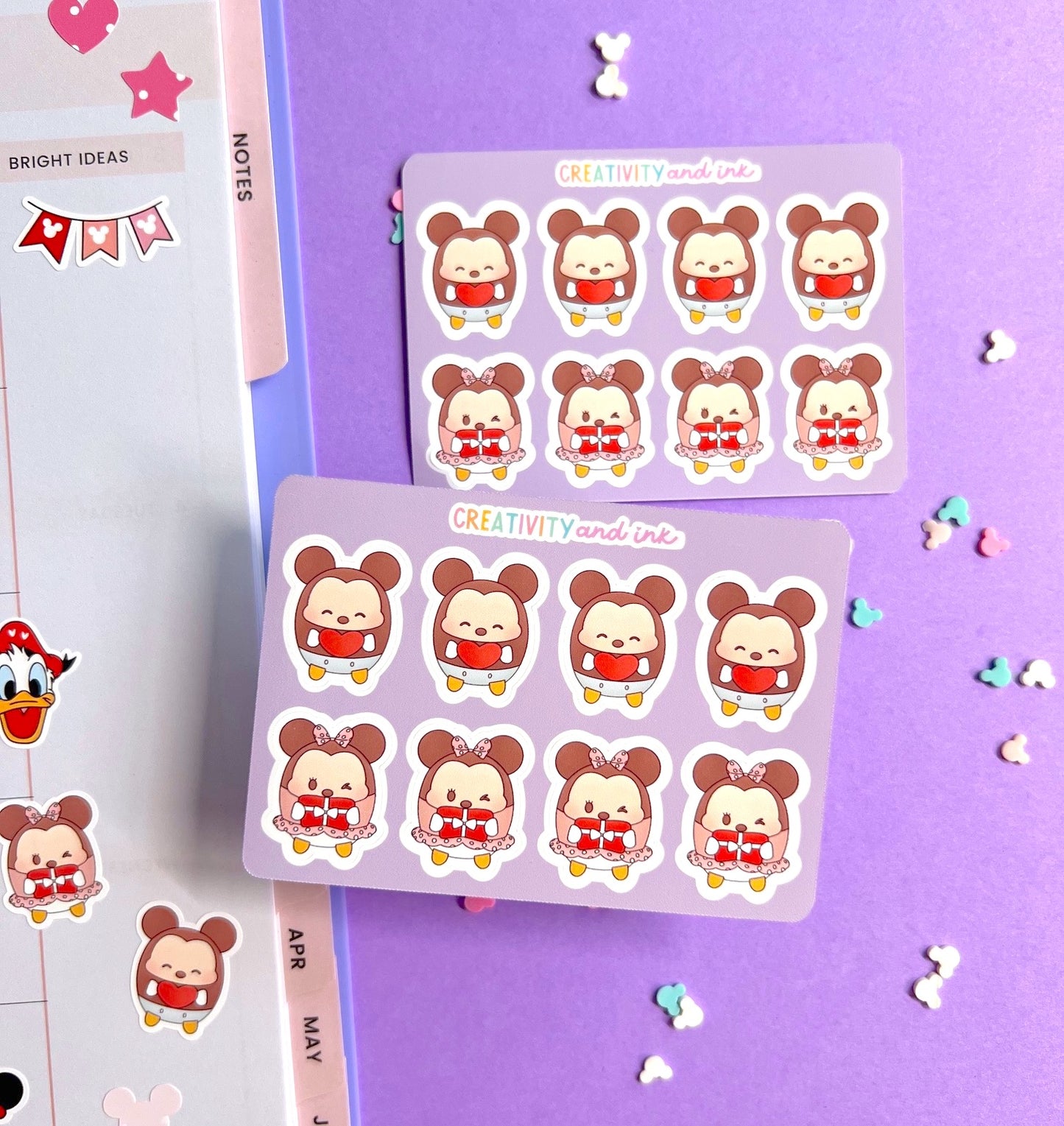 Valentines / V-Day Plushies Sticker Sheet