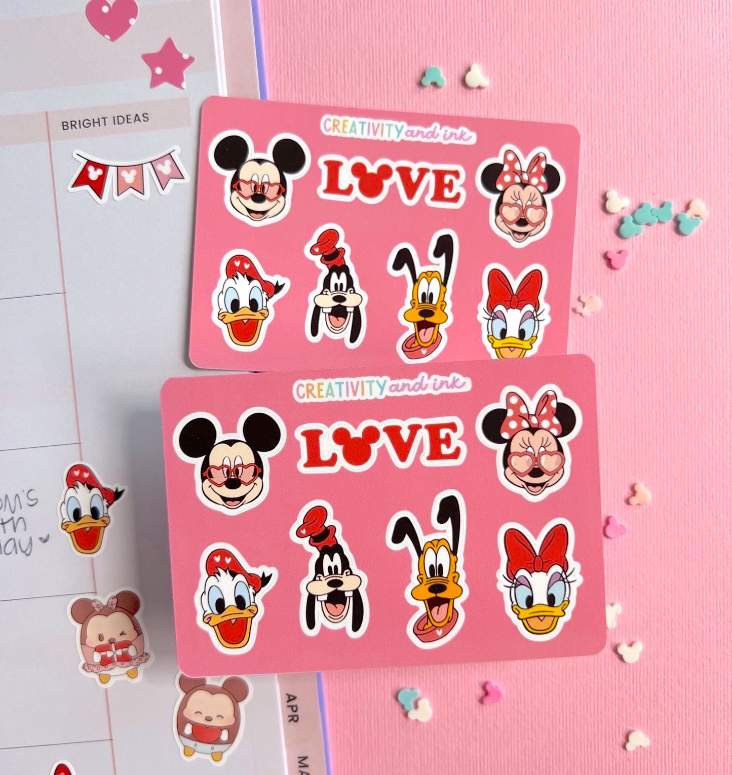 Valentines / V-Day Friends Sticker Sheet