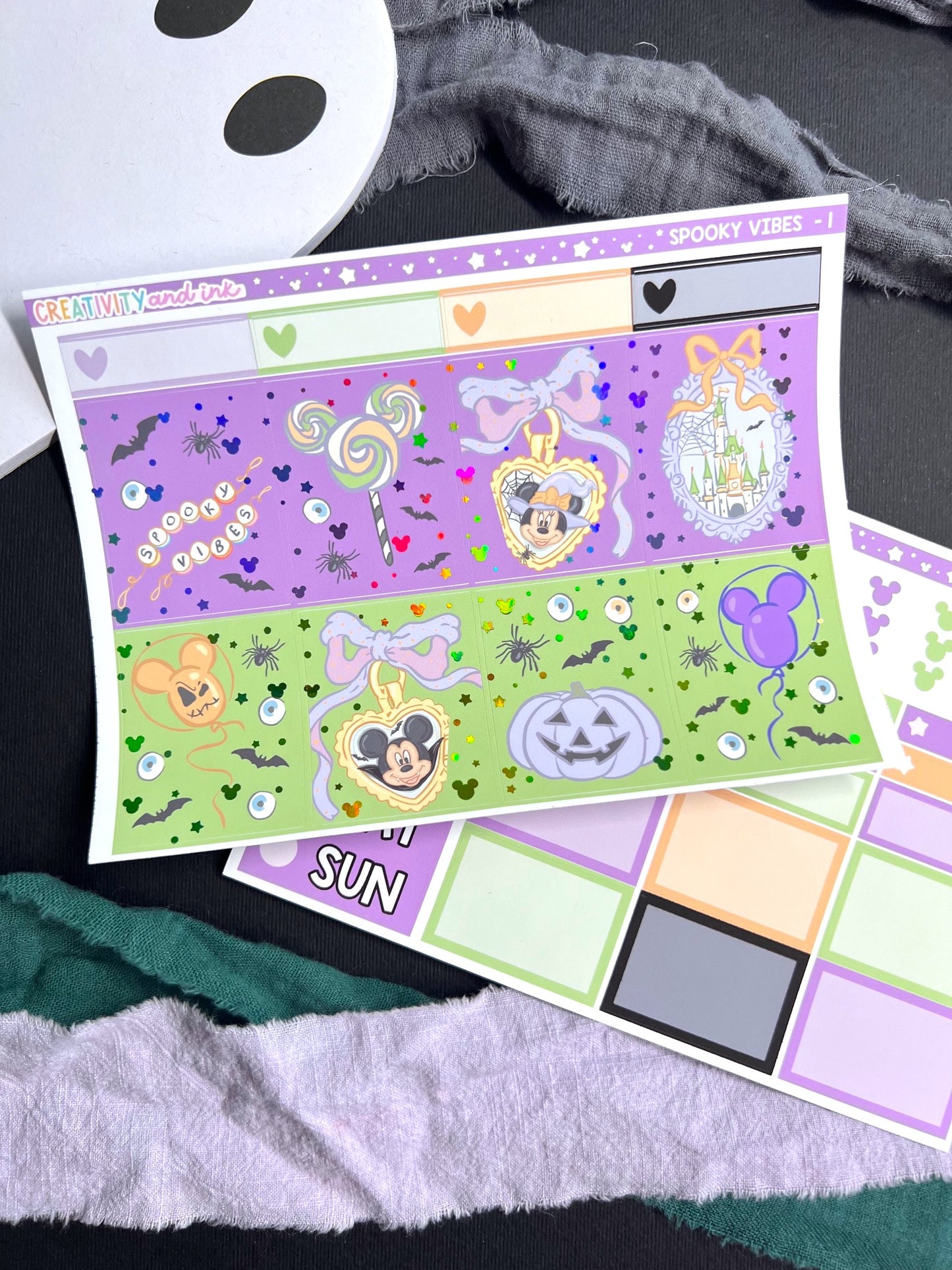 Spooky Vibes / Foiled Sticker Collection