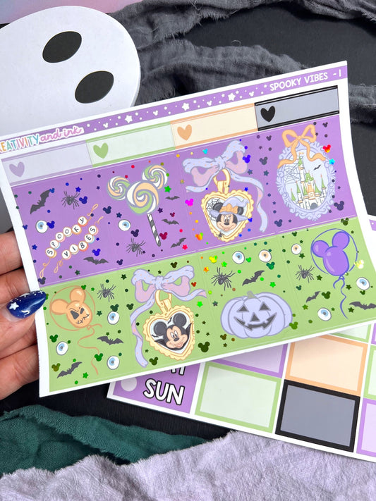 Spooky Vibes / Foiled Sticker Collection