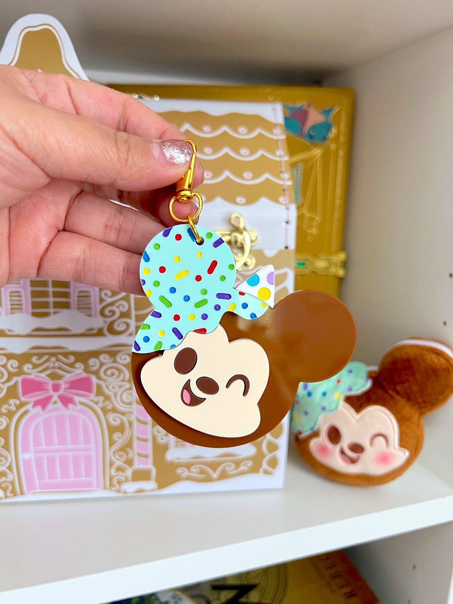 Birthday Ice Cream Bag Charm / Keychain
