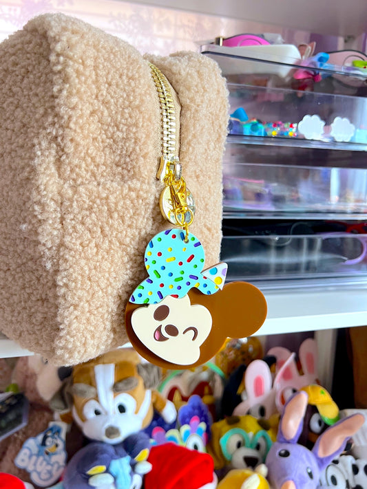Birthday Ice Cream Bag Charm / Keychain