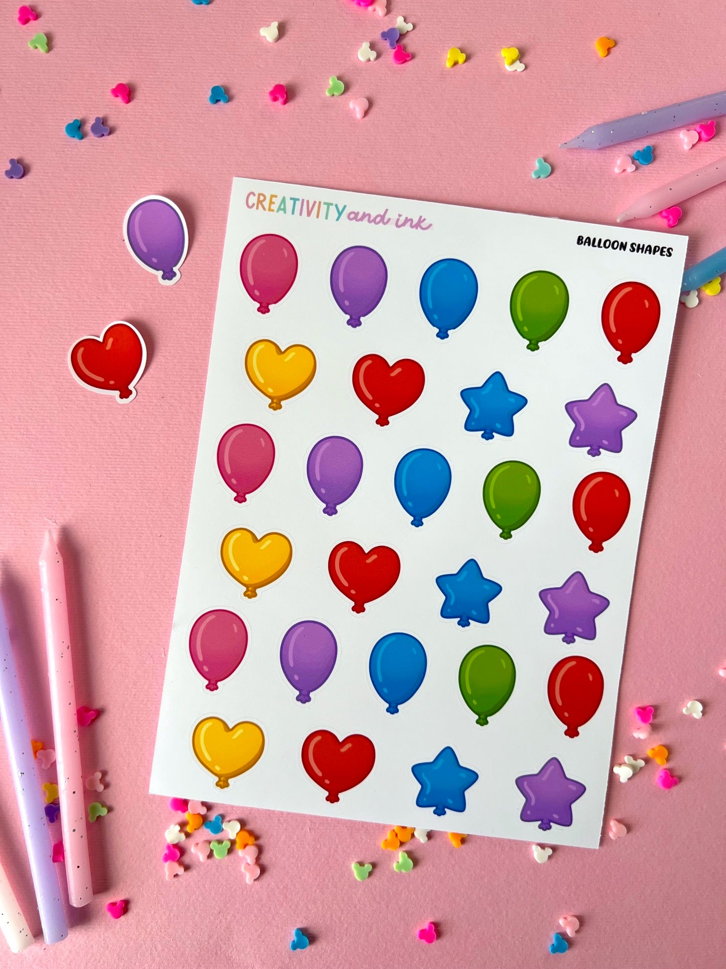 Balloon Shape Stickers