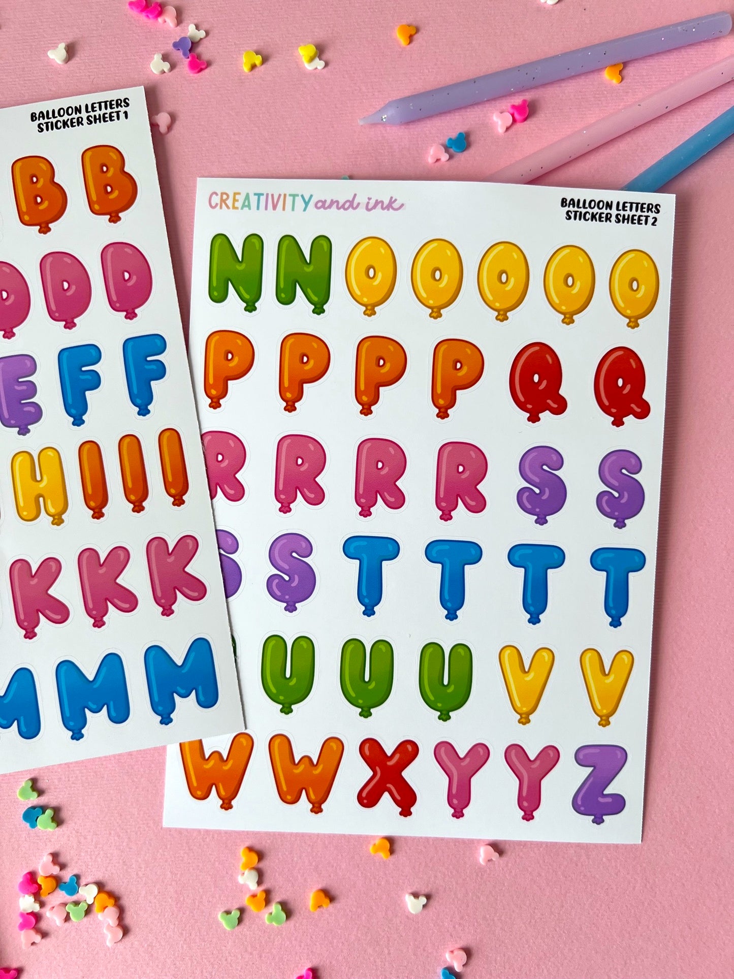 Balloon Alphabet Stickers
