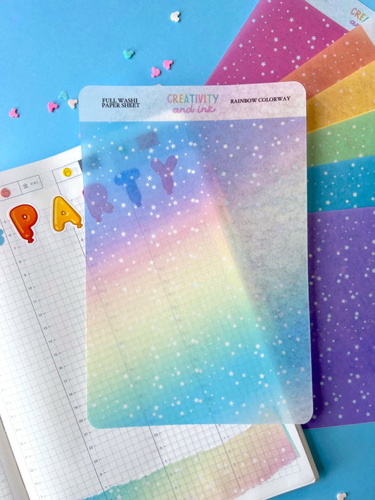 FULL SIZE Starry Washi Paper Sheets (Tearaway)