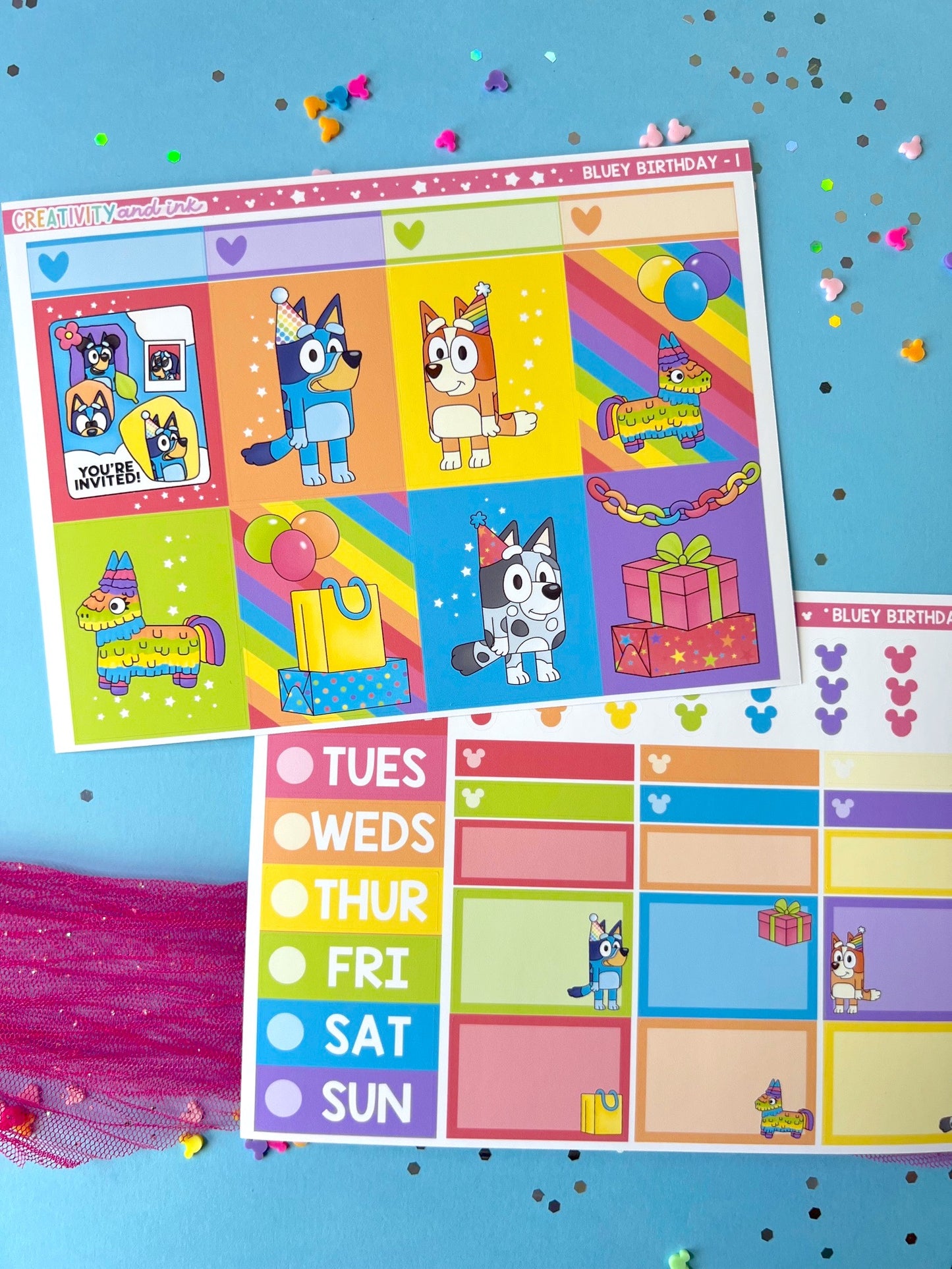 Heeler Birthday / Full Sticker Kit