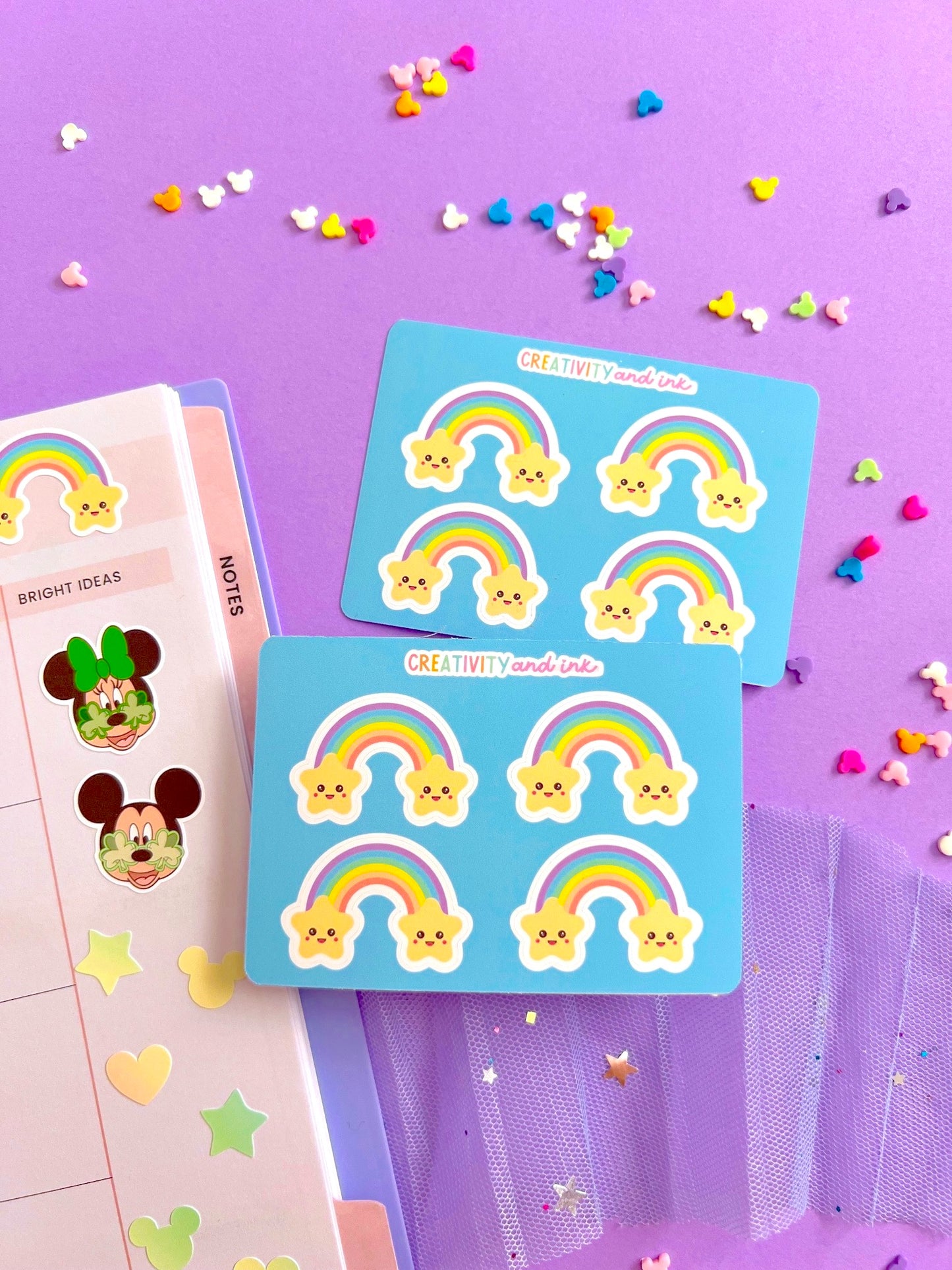Star Rainbow Sticker Sheet