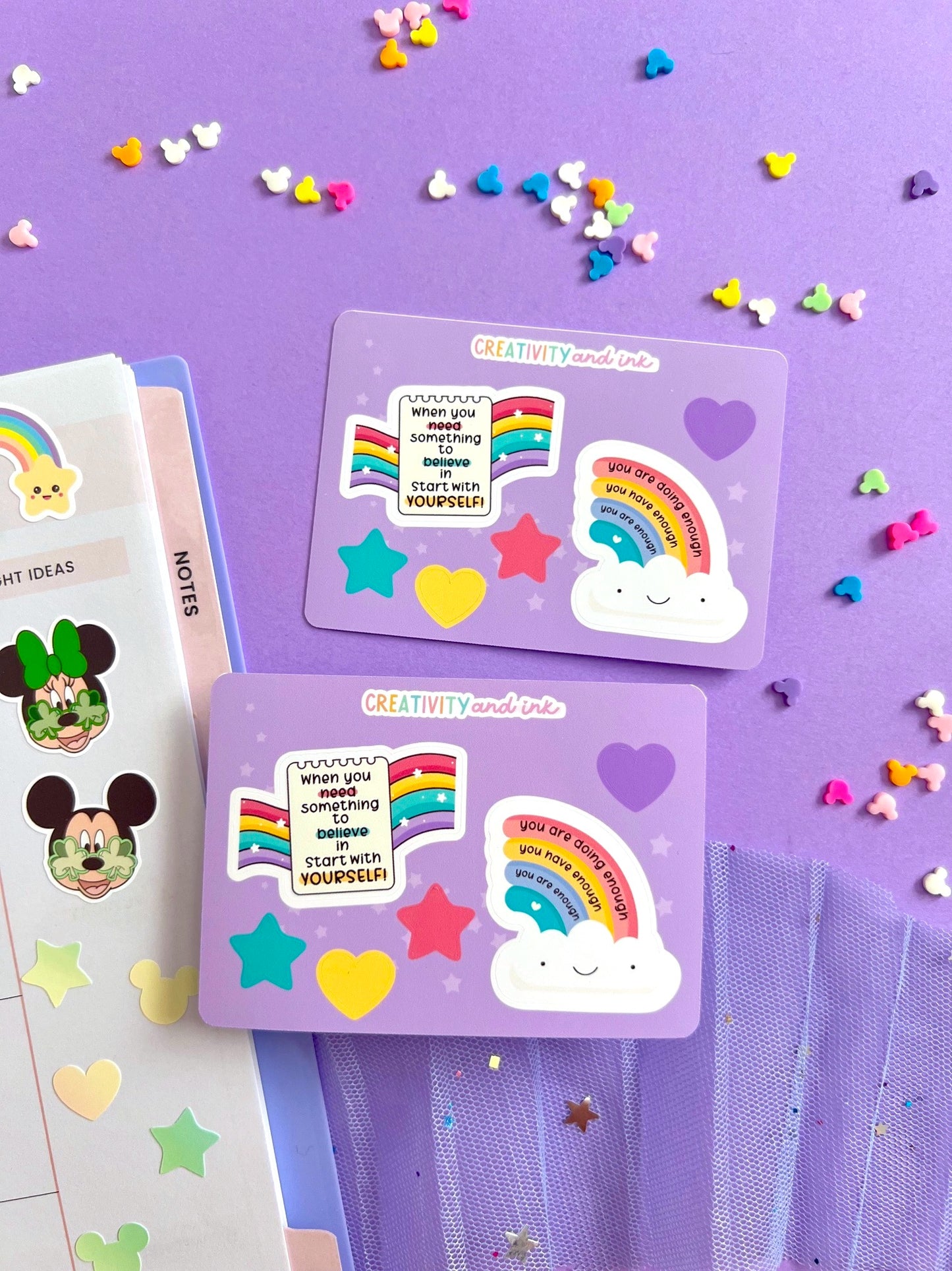 Rainbow Mental Health Sticker Sheet