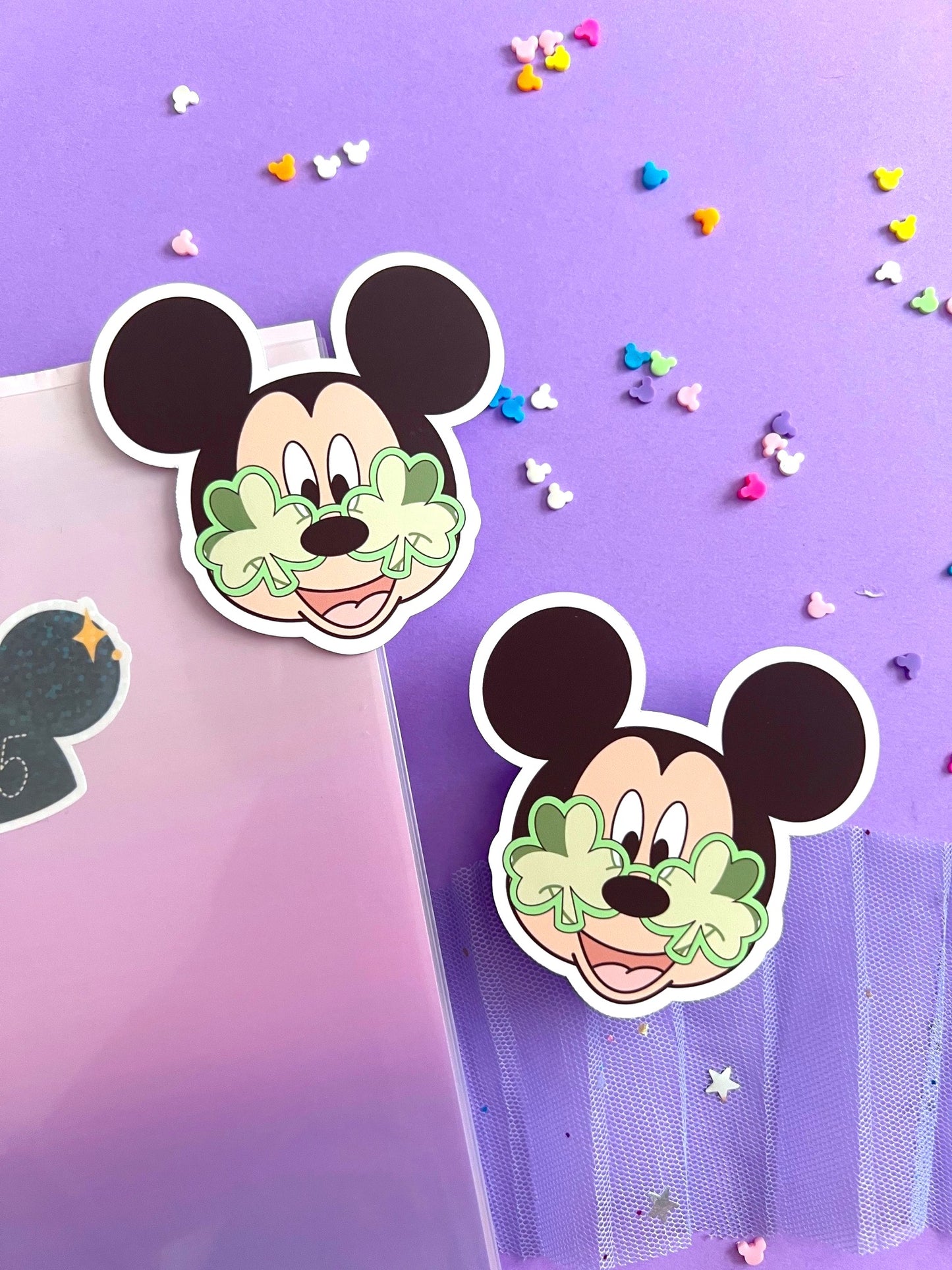 Magical Green Boy Mouse Die Cut Sticker