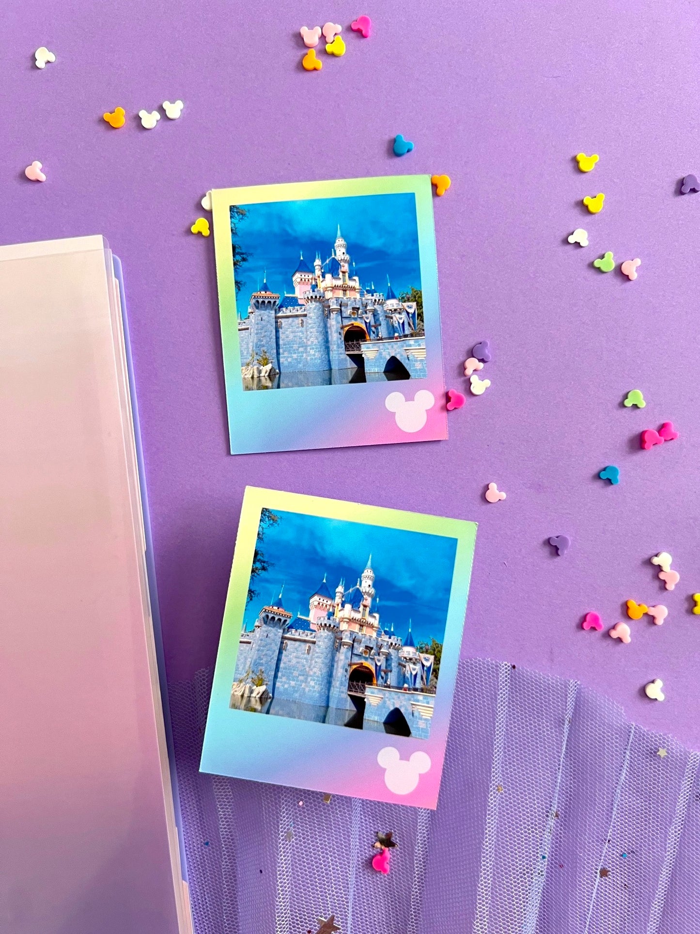 Rainbow Polaroid Die Cut Sticker