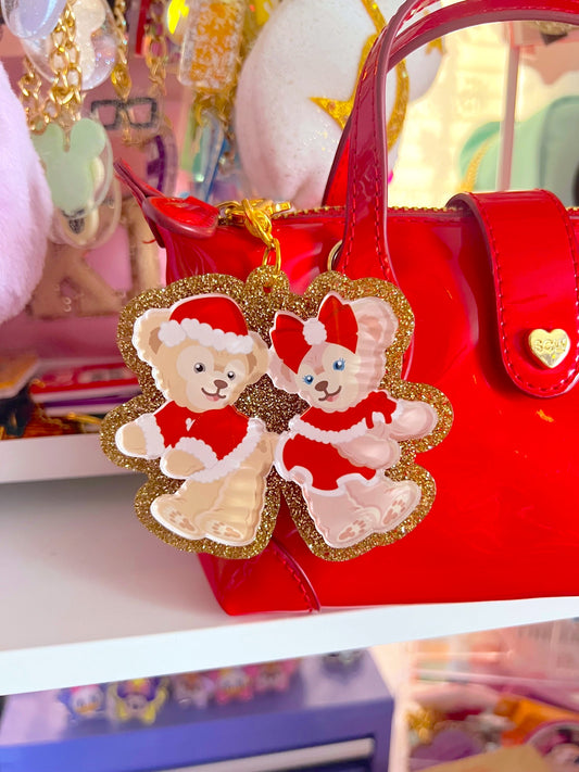 Holiday Bear Duo Bag Charm / Keychain (LIMITED)
