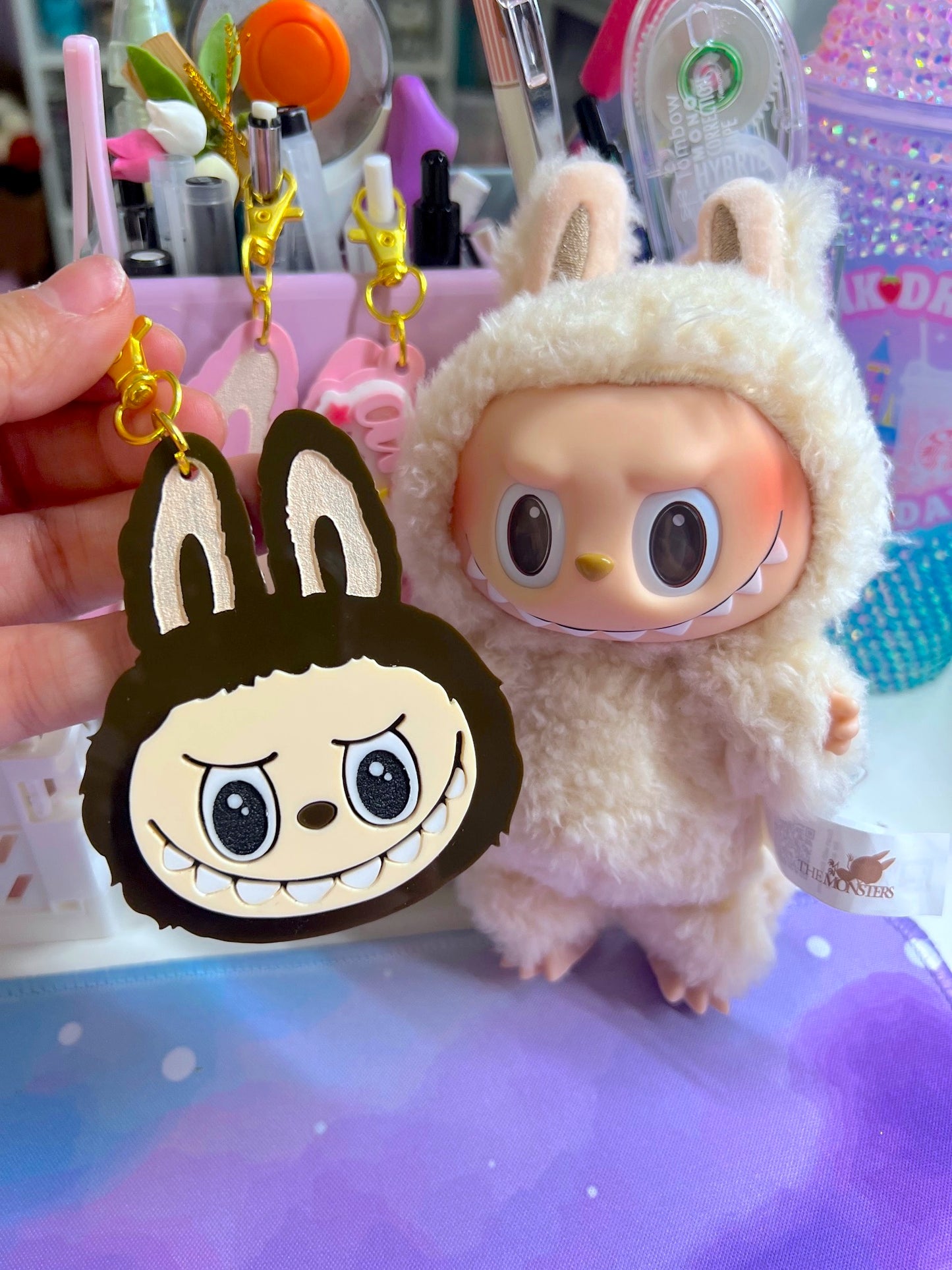 Brown Monster Bag Charm / Keychain
