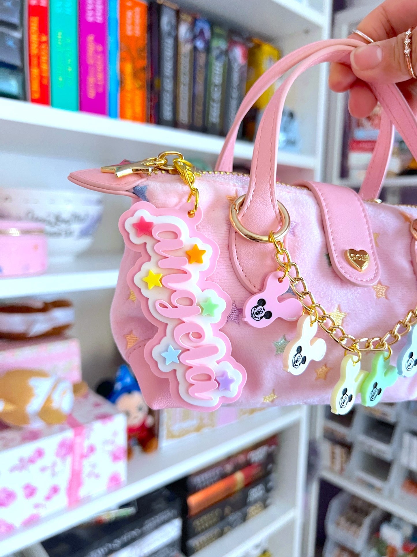Personalized Starry Cluster Name Acrylic Bag Charm / Keychain