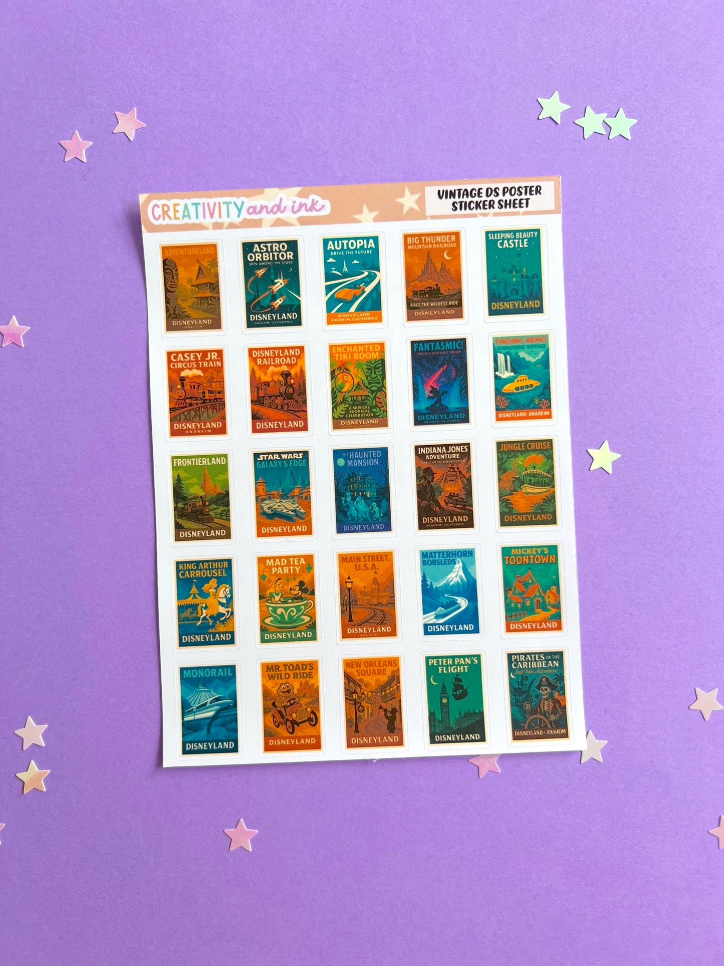 Vintage DS Poster Sticker Sheet
