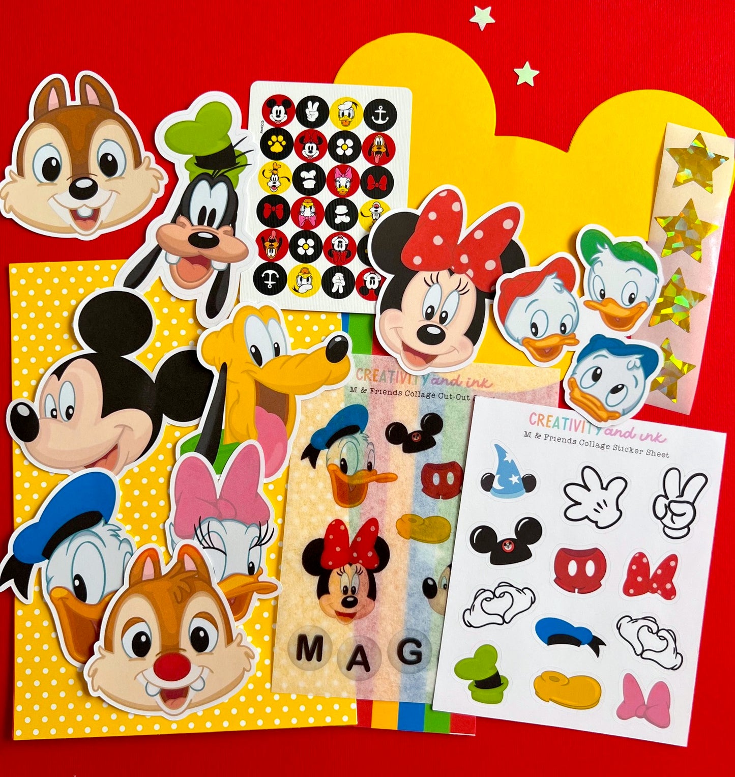 NEW! M & Friends / Collage & Sticker Pack