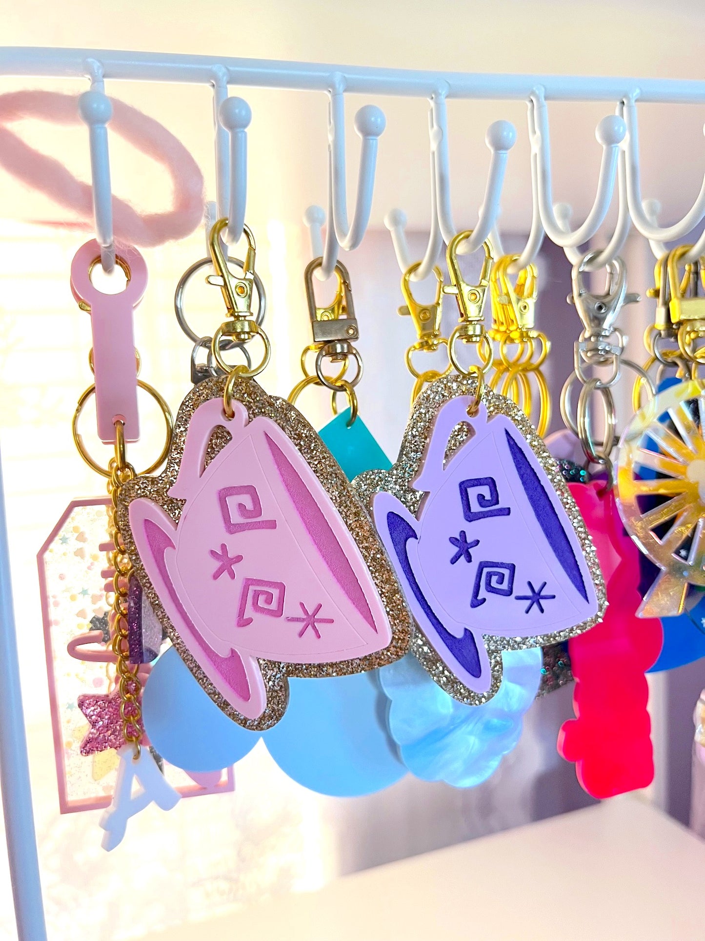 Tea Cup Bag Charm / Keychain