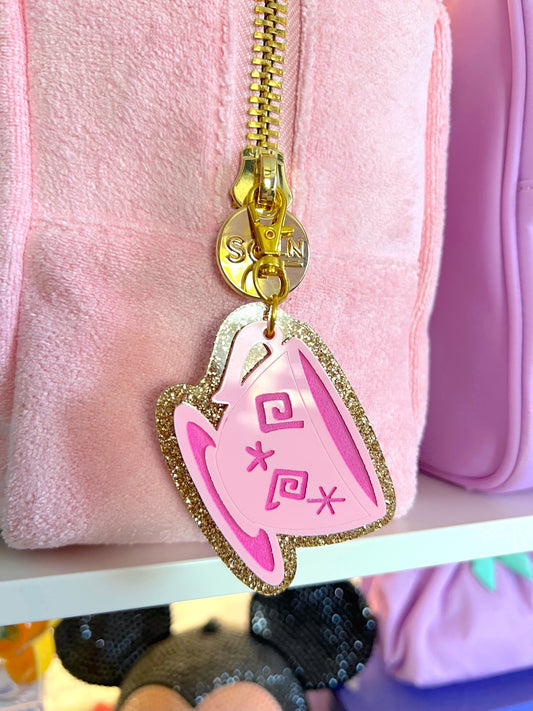 Tea Cup Bag Charm / Keychain