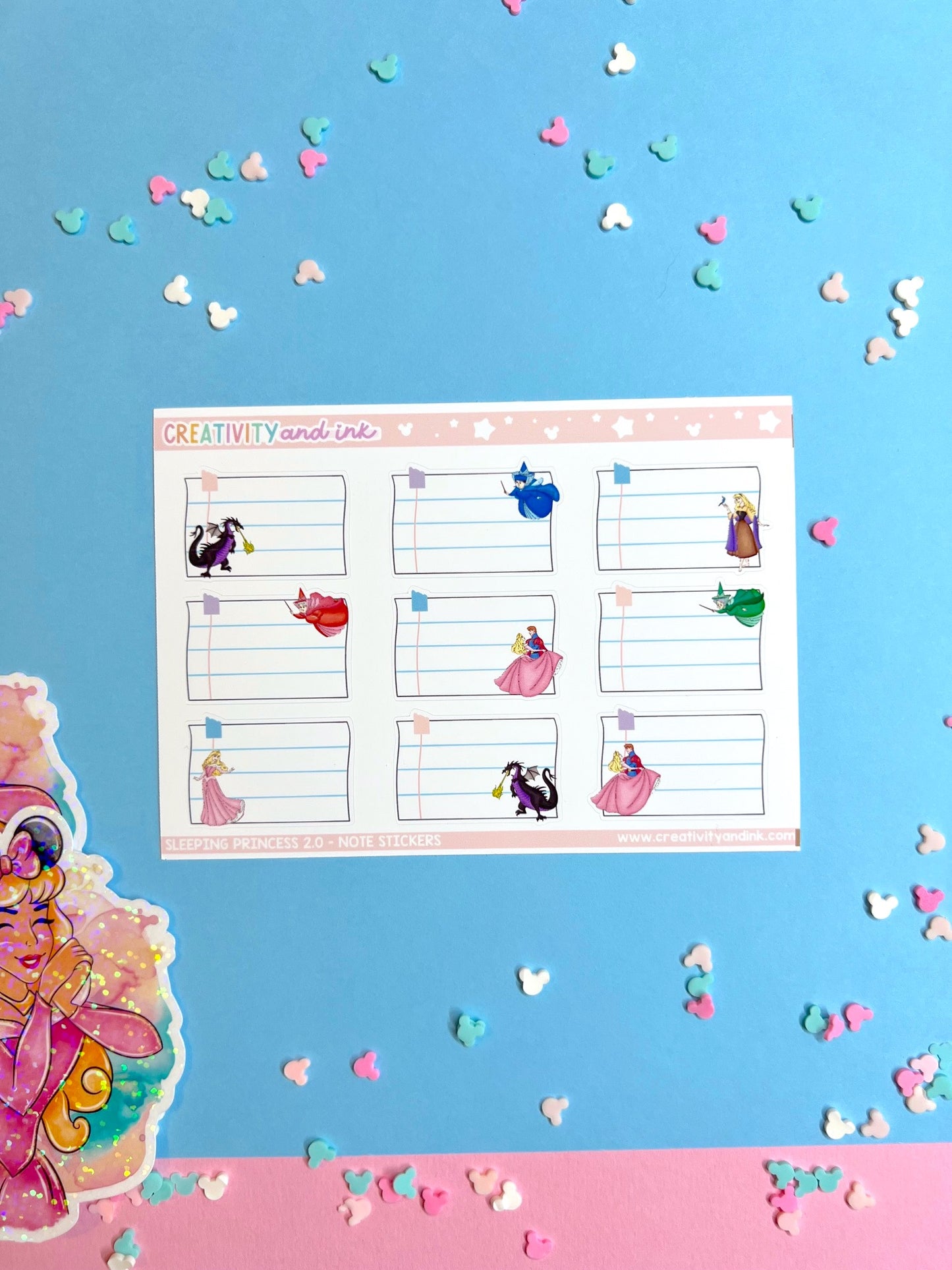 Sleeping Princess 2.0 / Note Stickers