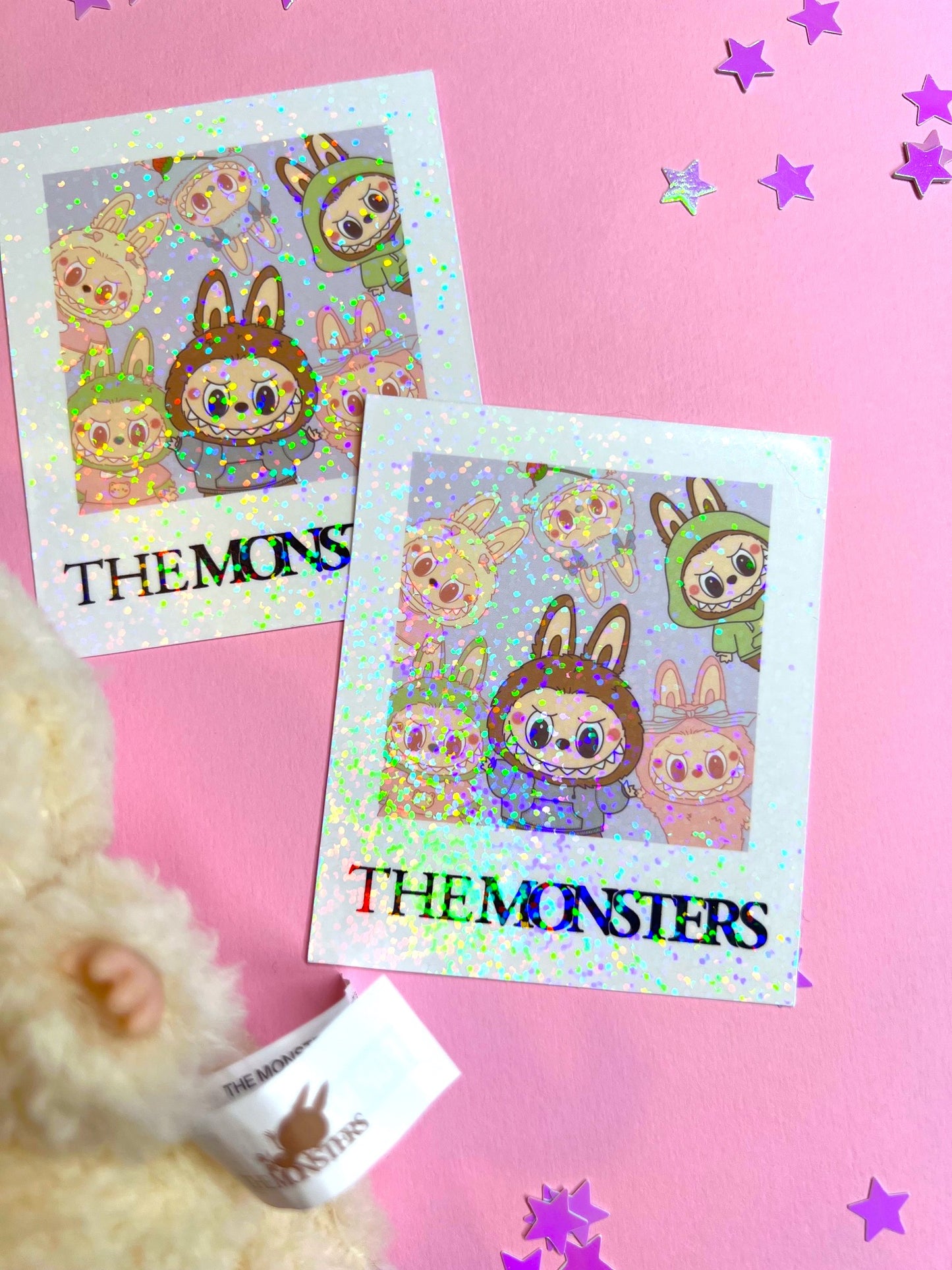 The Monsters / Large Glitter Die Cut Sticker