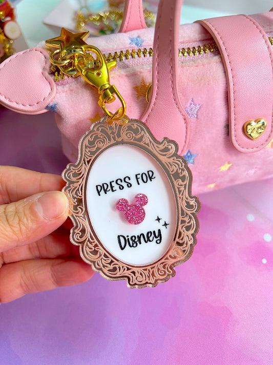 Press for D Bag Charm / Keychain