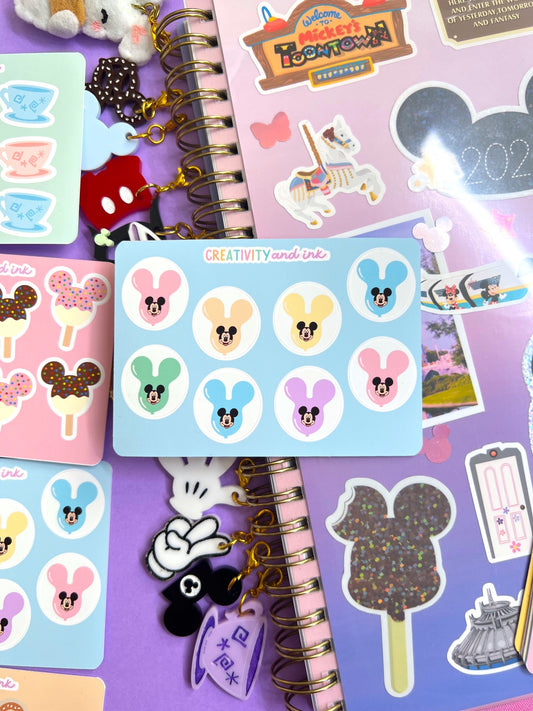 Park Favorites Icon Sticker Sheets