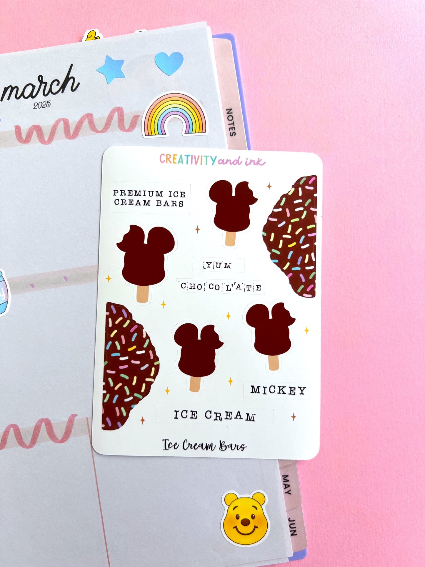 Ice Cream Bars Sticker Sampler