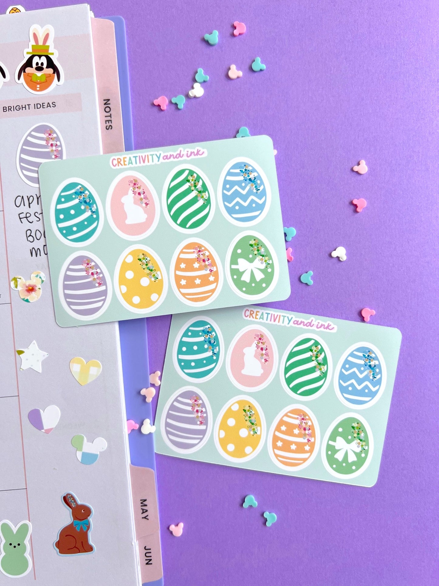 Confetti Easter Eggs Sticker Sheet