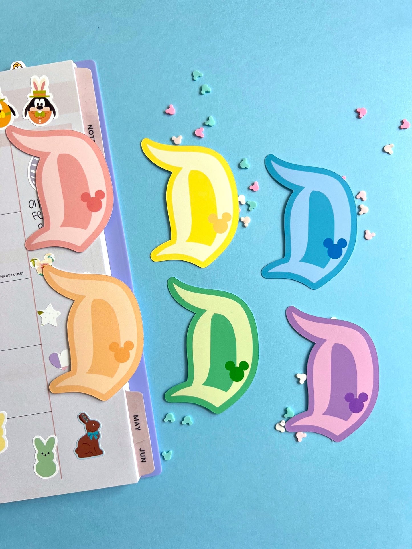 Pastel Mouse D Die Cut Sticker