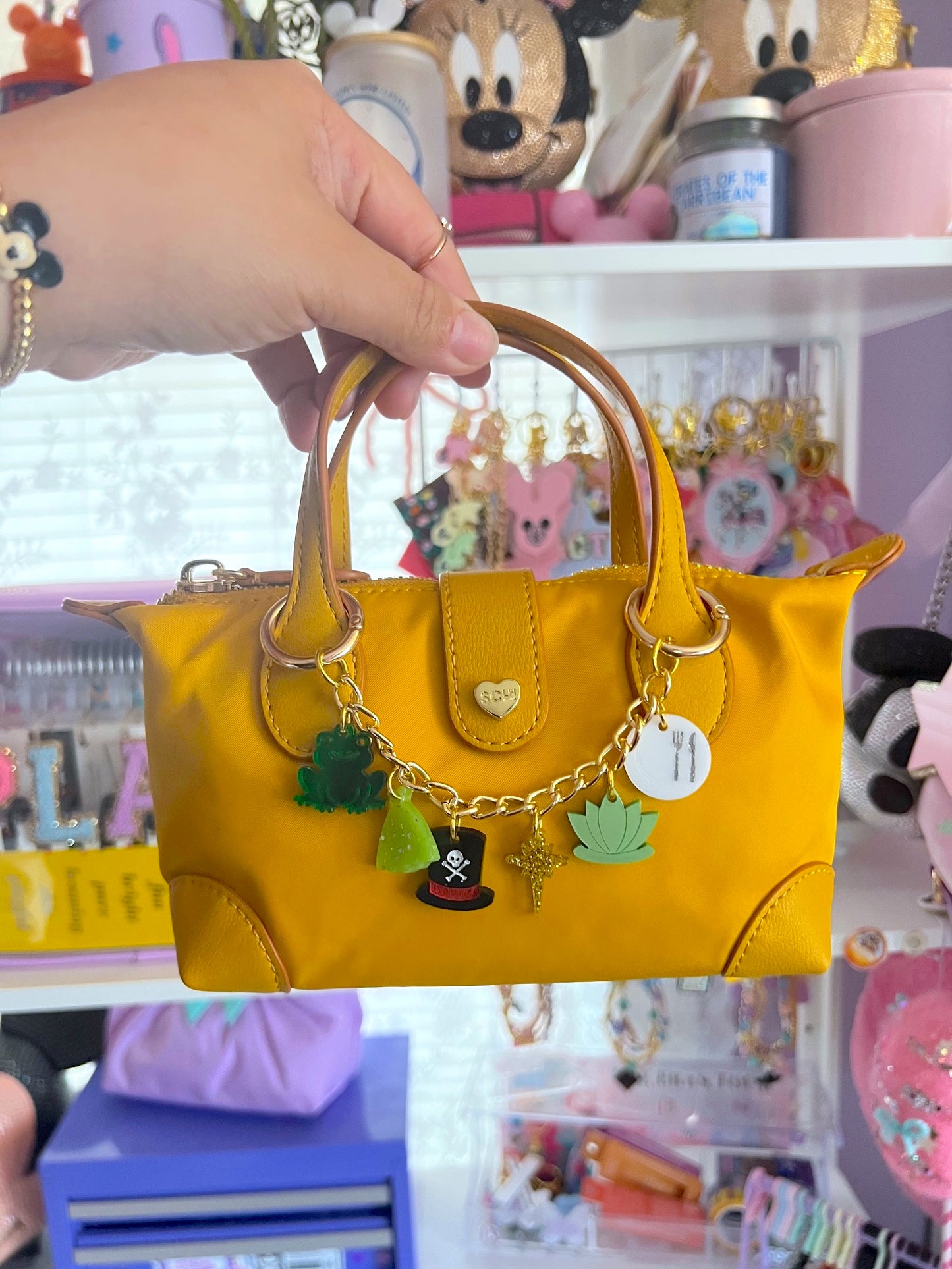 NOLA Princess Mini Acrylic Bag Chain