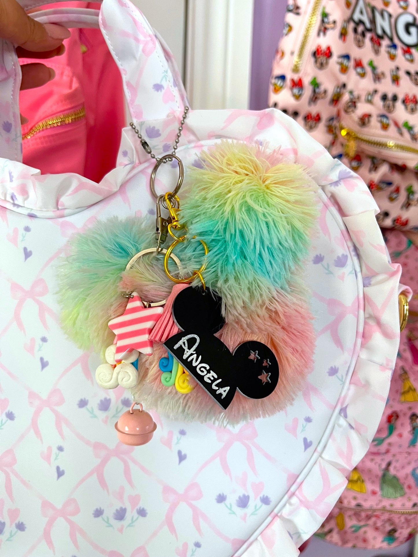 Personalized Mouseketeer Hat Acrylic Keychain
