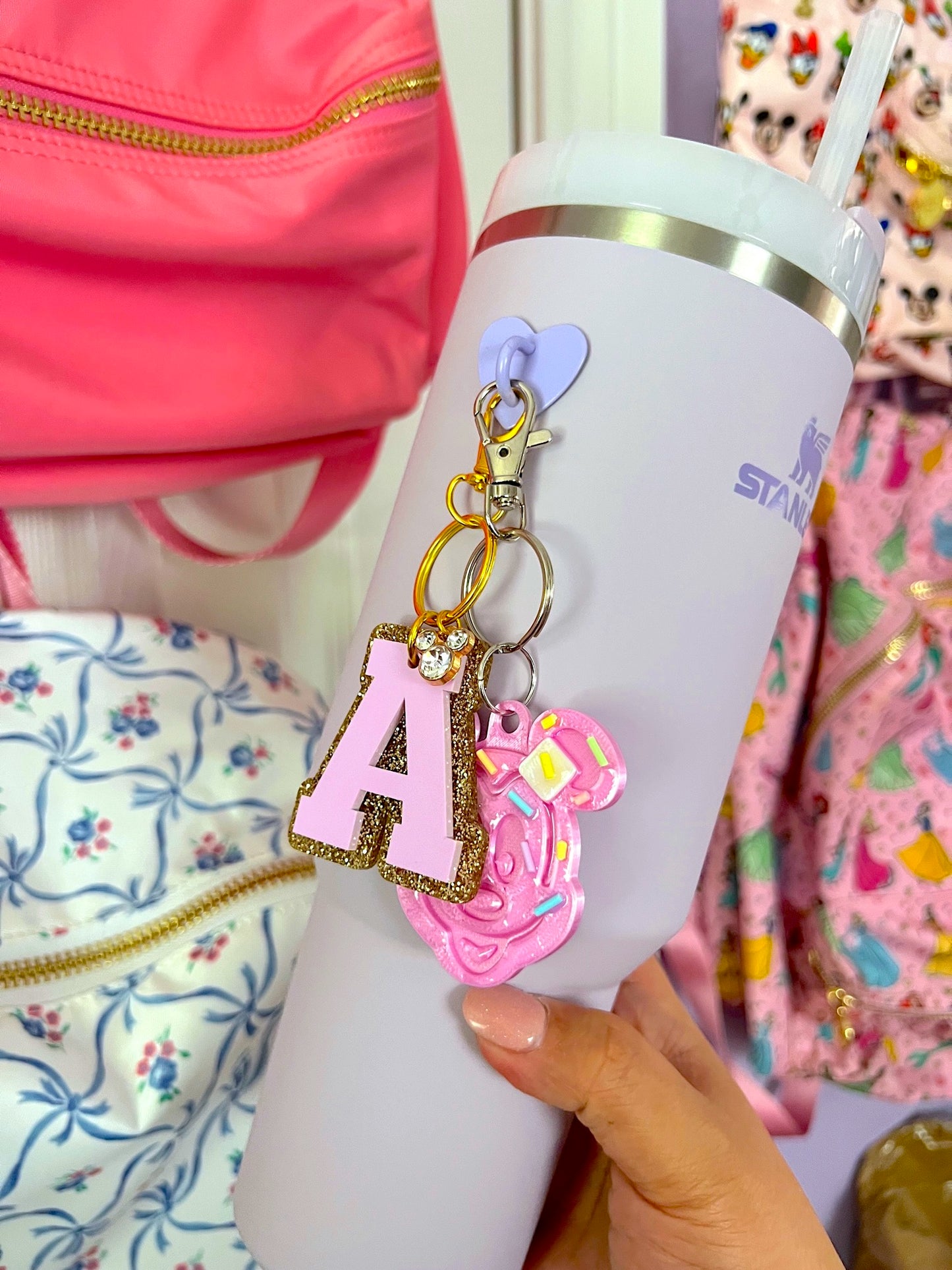 Personal Varsity Letter Acrylic Keychain
