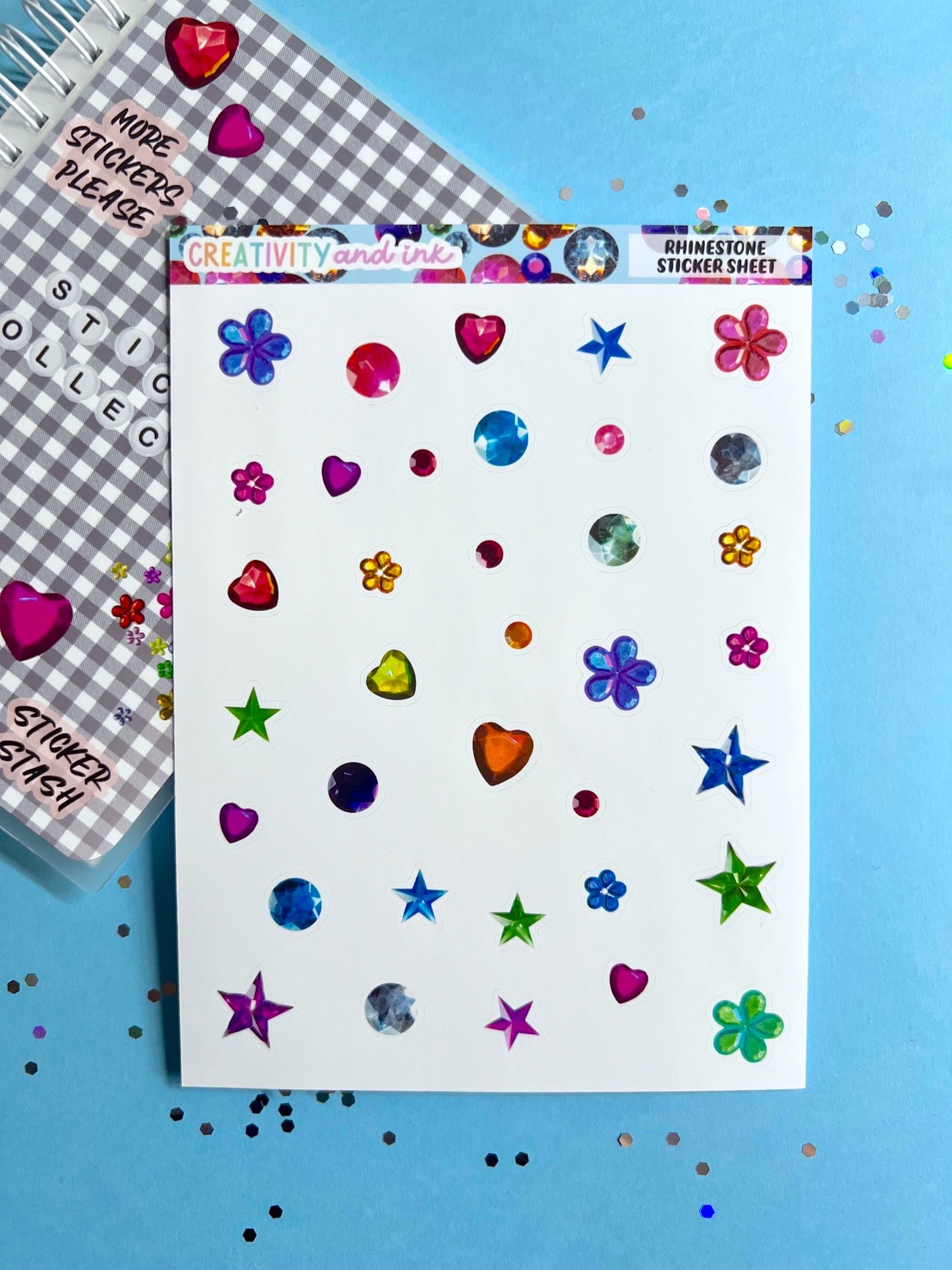 Rhinestone Sticker Sheet