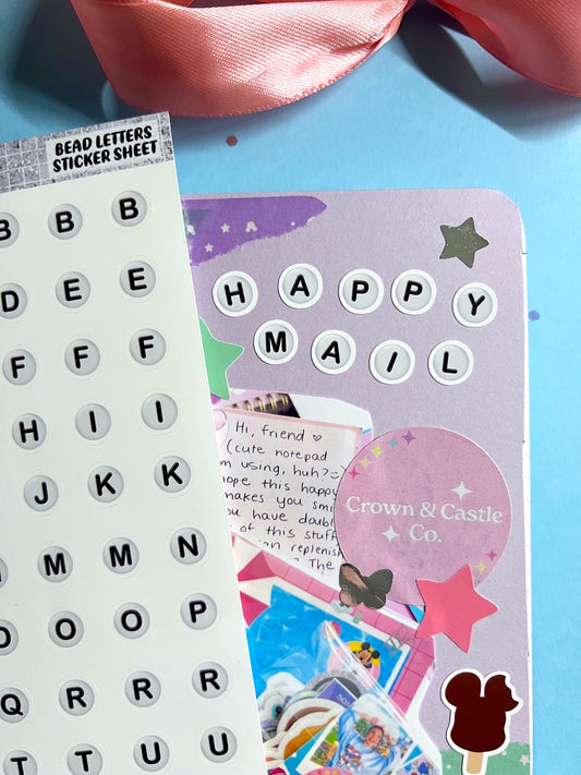 Letter Beads Sticker Sheet