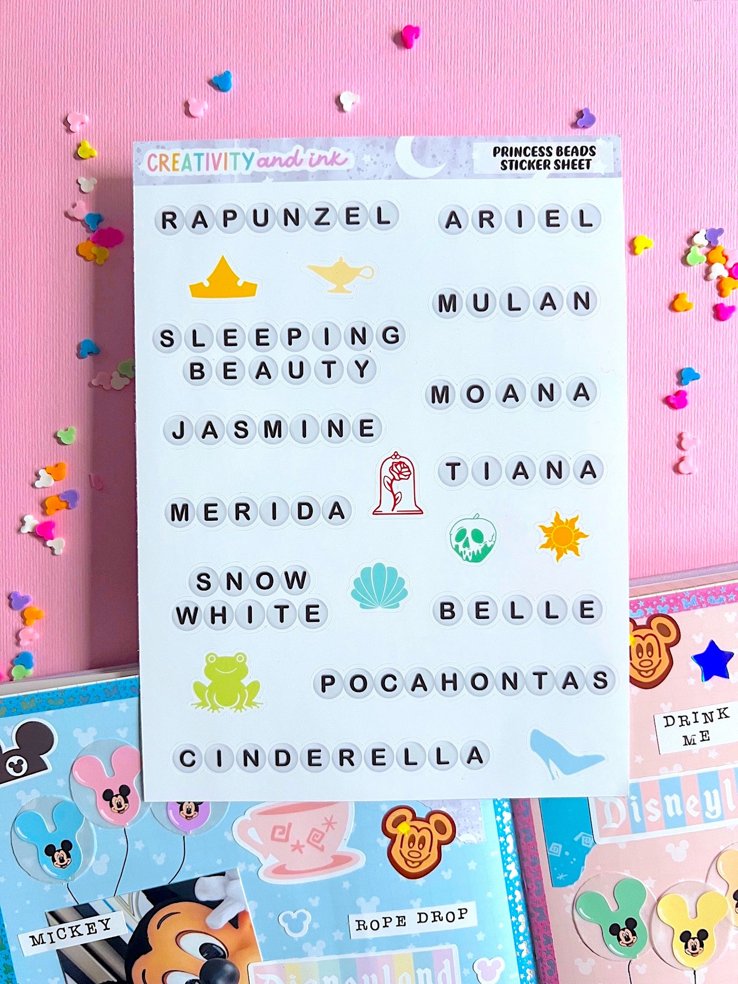 Princess Beads Sticker Sheet