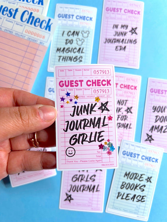 Guest Check Sayings Die Cut Sticker