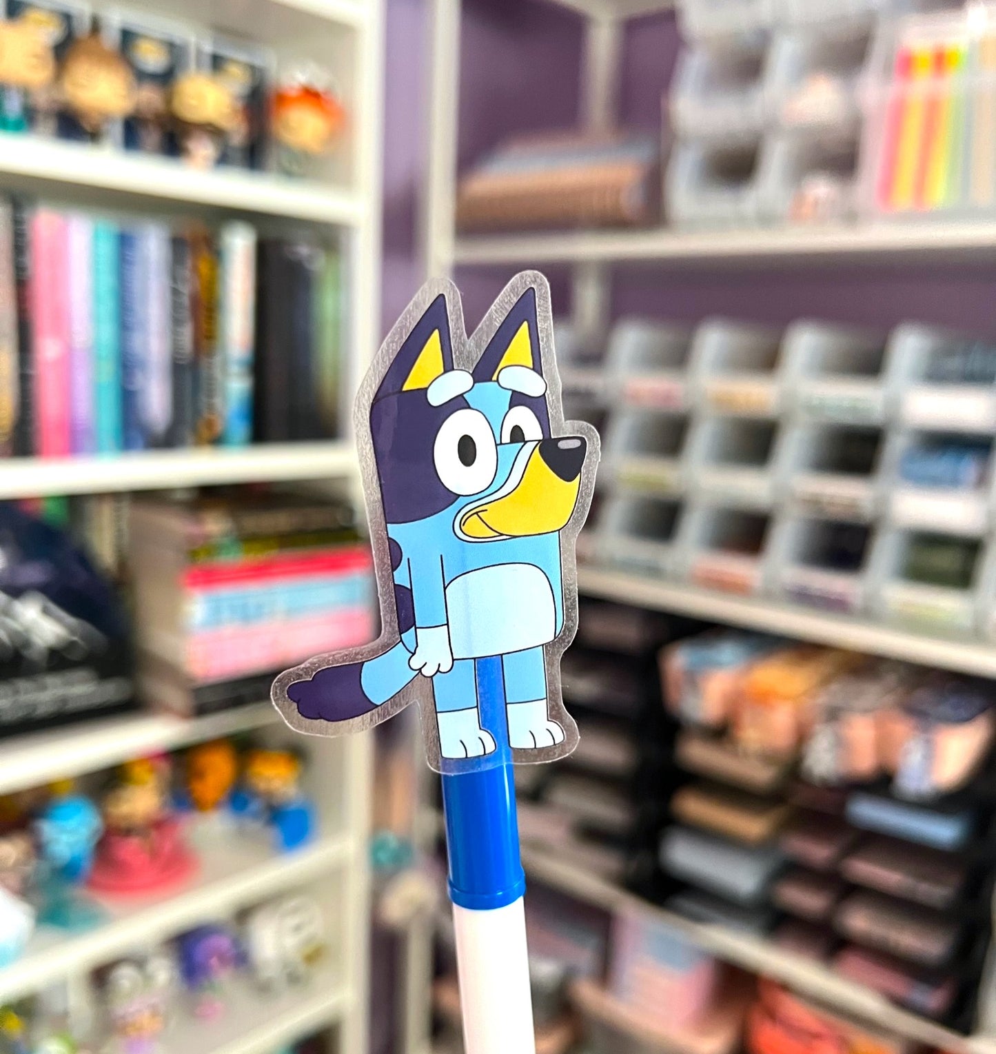 Blue Dog / CLEAR Vinyl Sticker