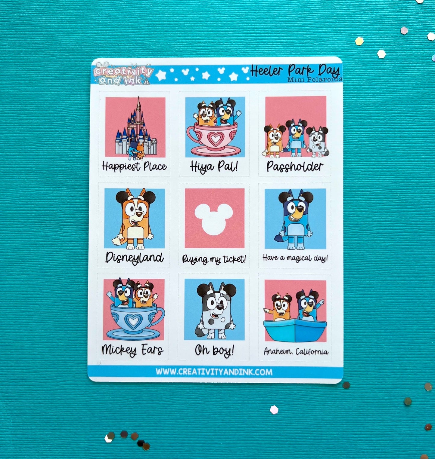 Heeler Park Day / Polaroid Stickers