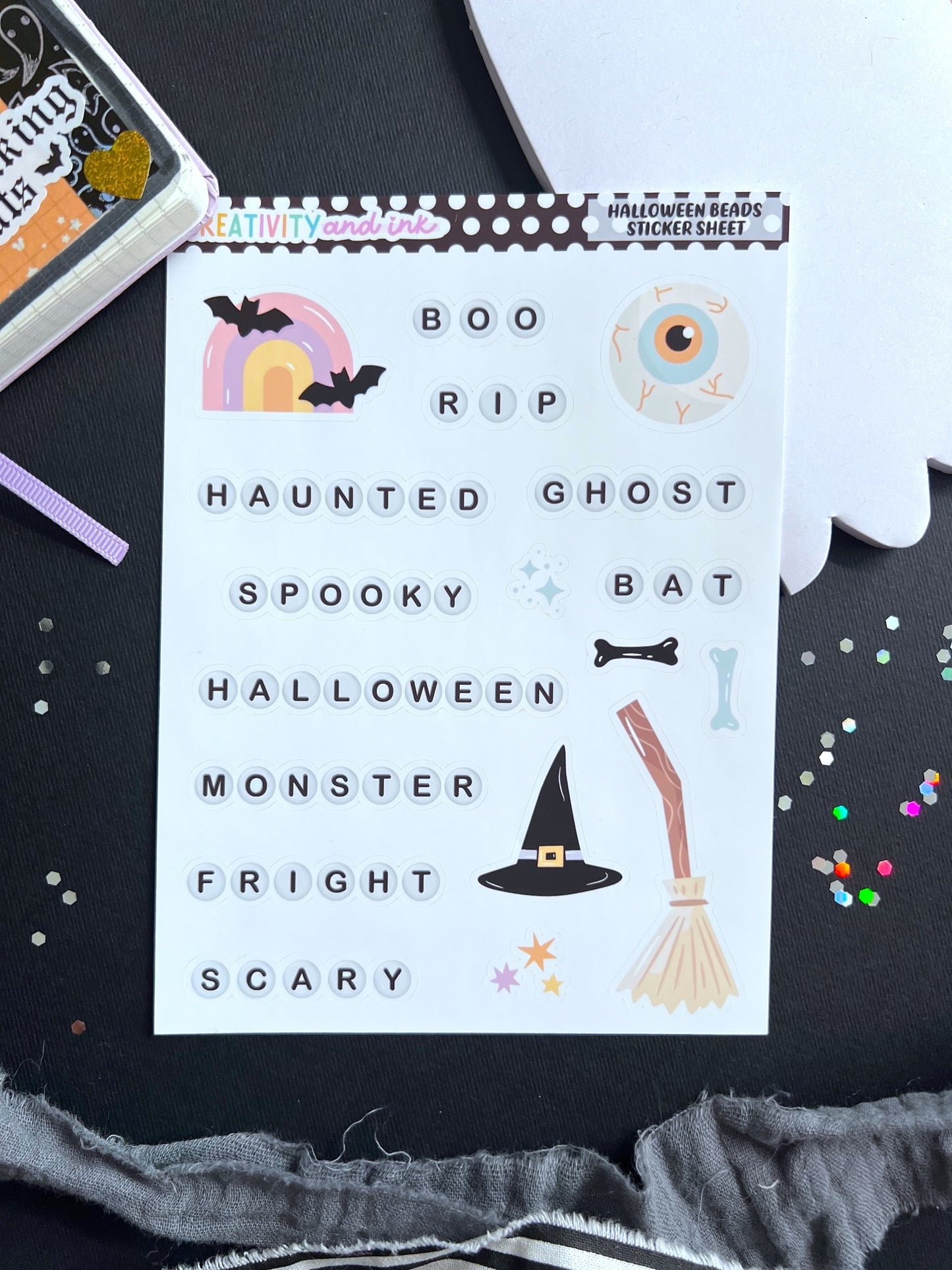 Halloween Beads Sticker Sheet