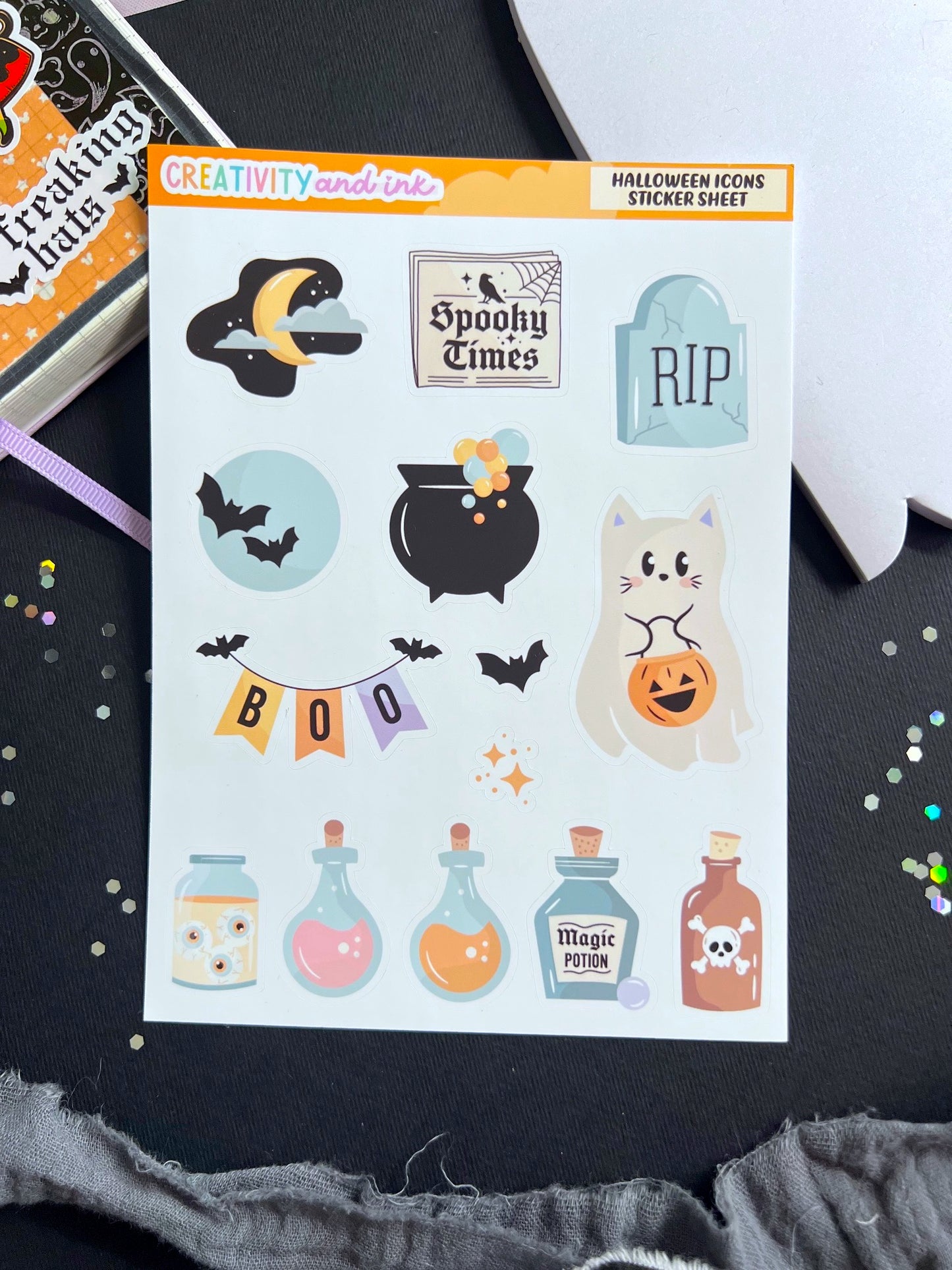 Halloween Icons Sticker Sheet